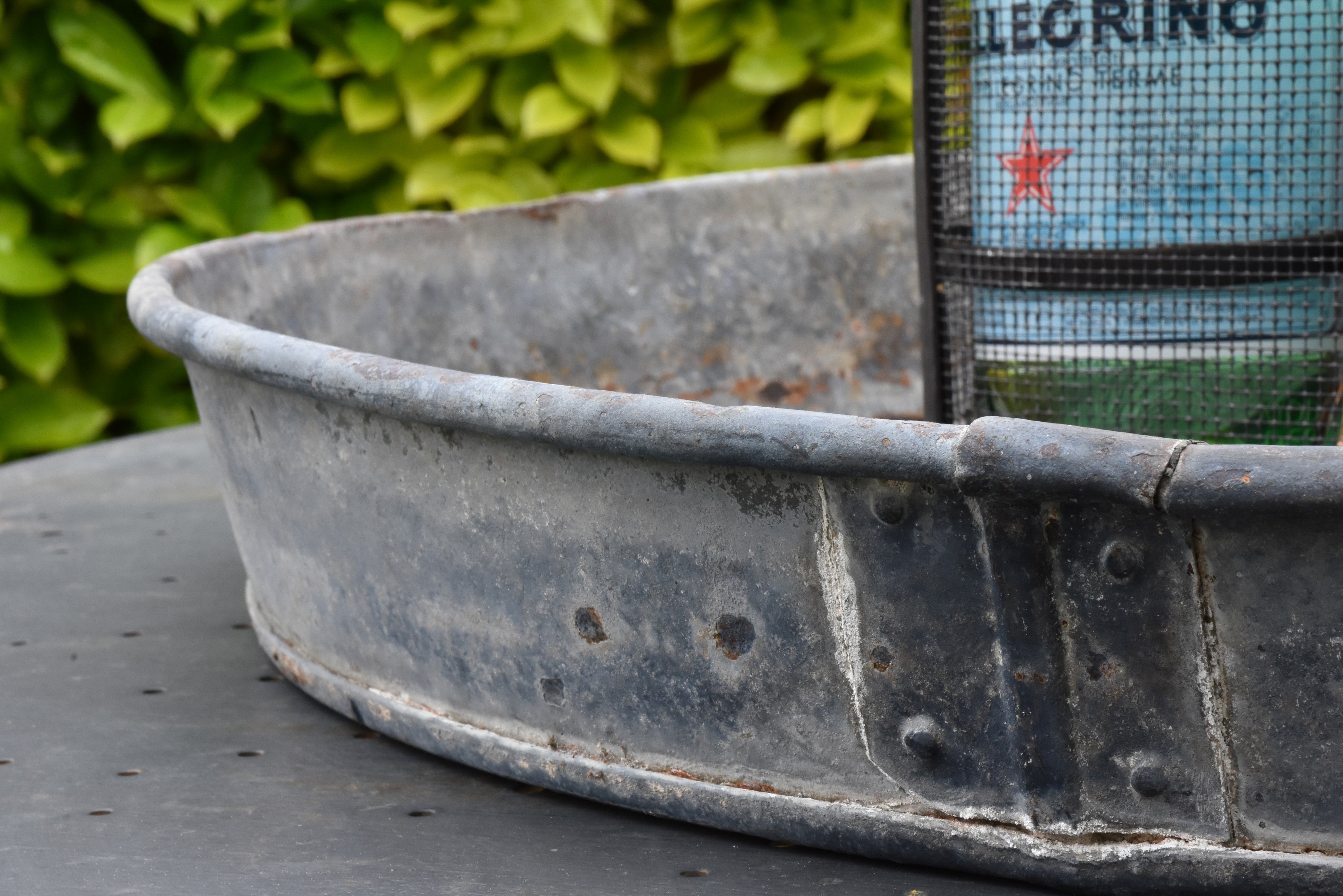 Large French zinc dishes