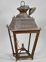 Antique French copper lantern 28"