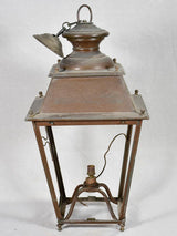 Antique French copper lantern 28"