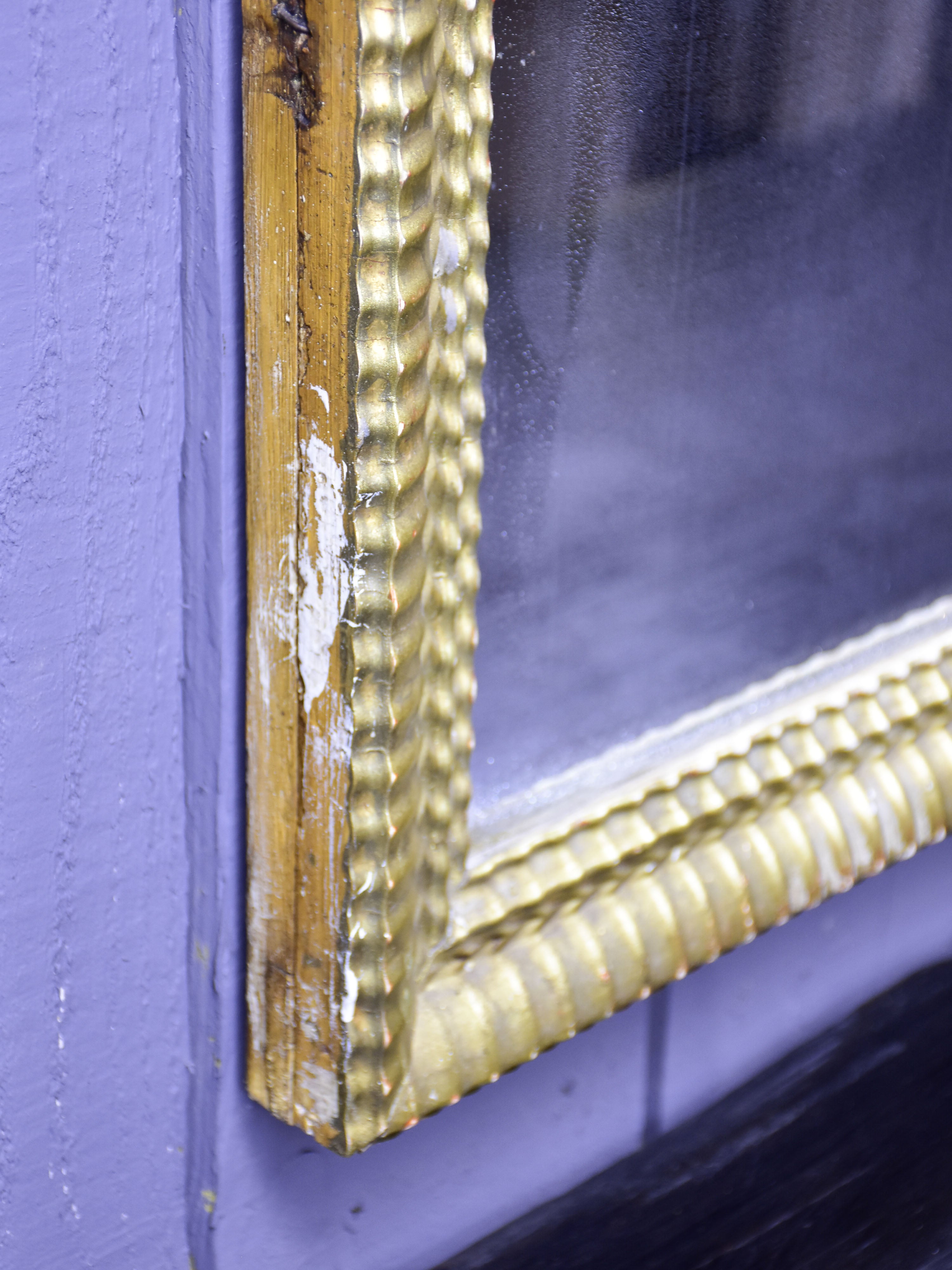 Antique French gilded mirror with two panels