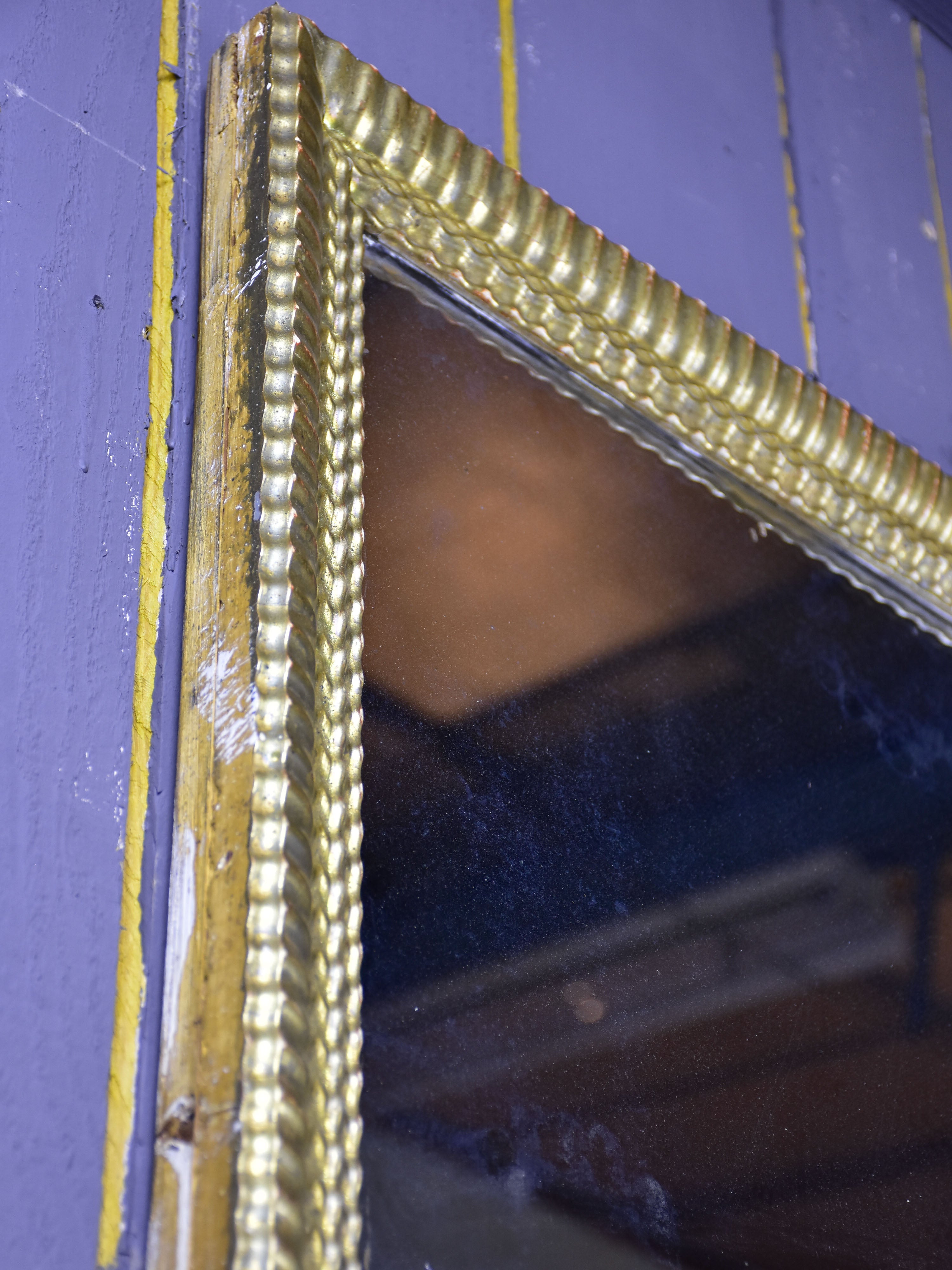 Antique French gilded mirror with two panels