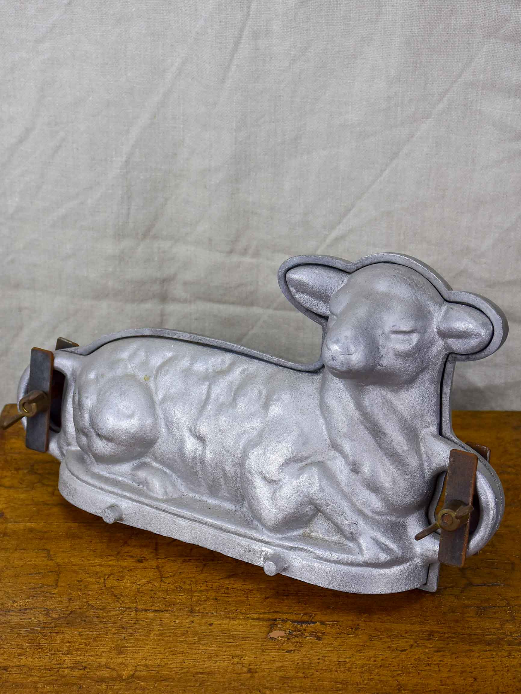 Vintage French terrine mold in the form of a lamb