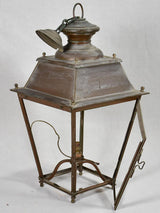 Antique French copper lantern 28"