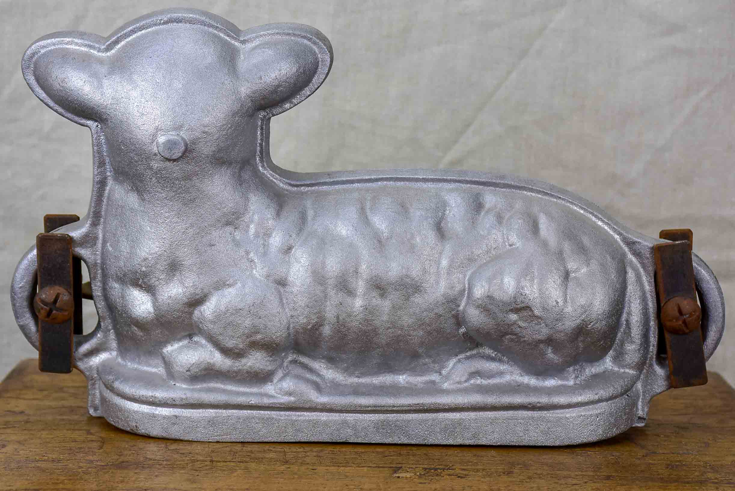 Vintage French terrine mold in the form of a lamb