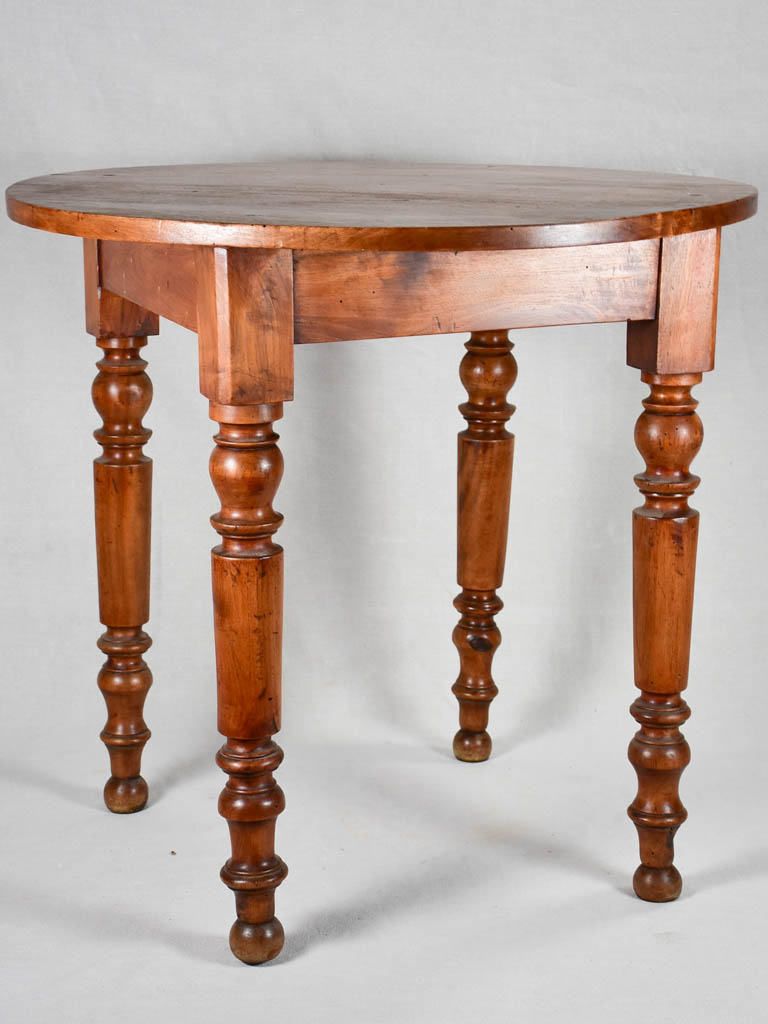 19th-century Louis Philippe walnut table 29½"