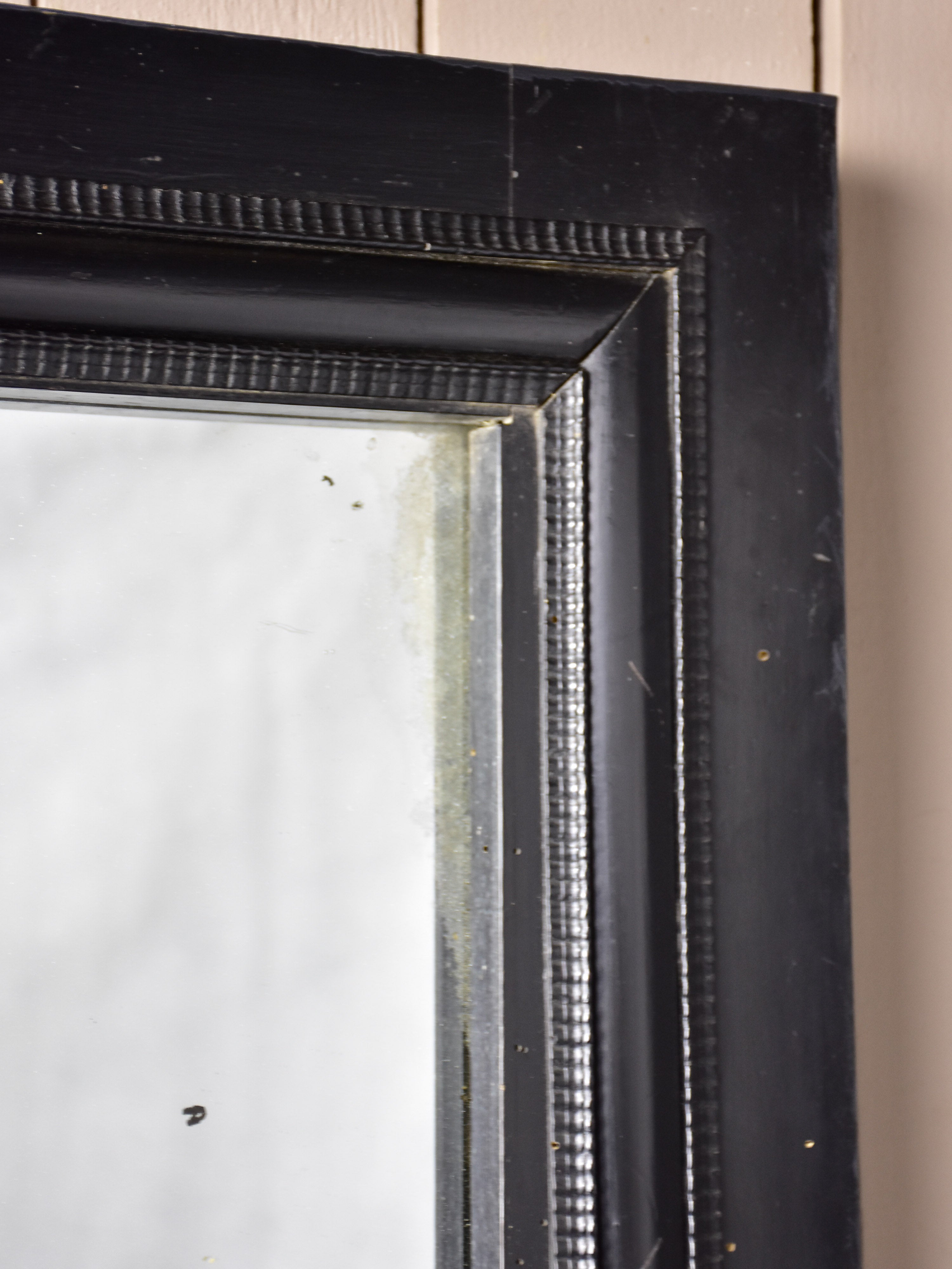 Louis XIII mirror with black carved frame