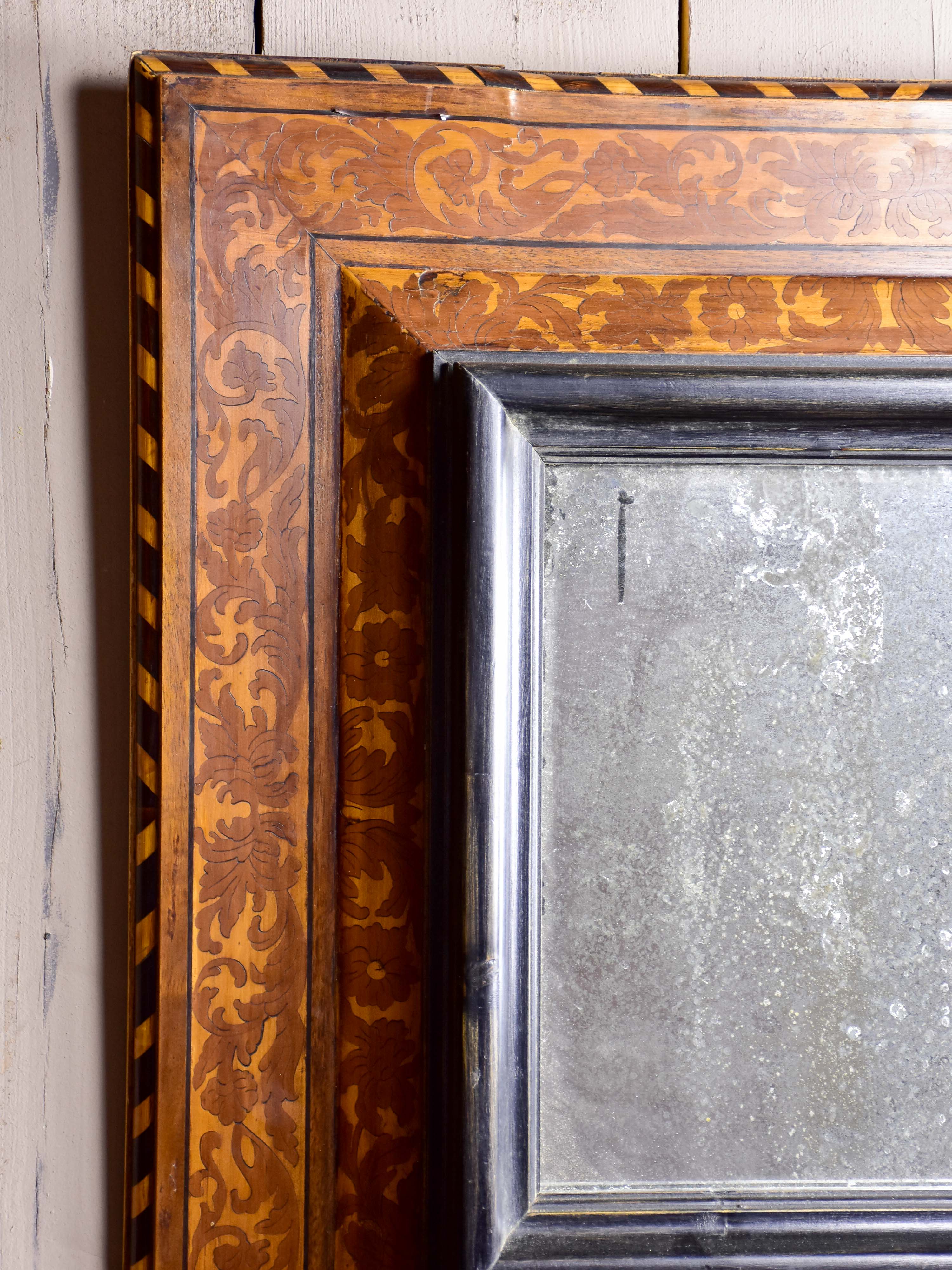 17th Century French square mirror