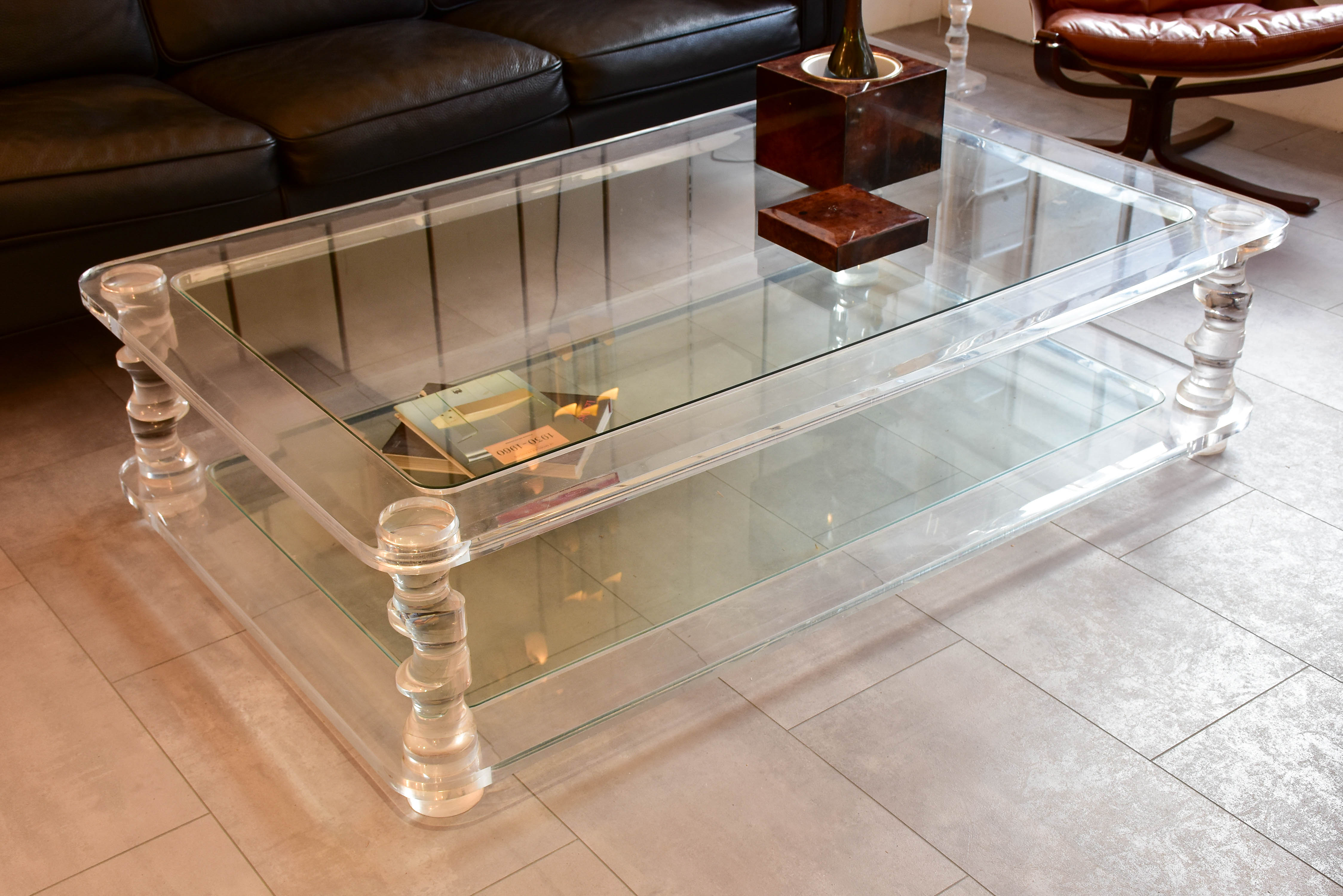 Perspex side tables and coffee table - Romeo Claude Dalle