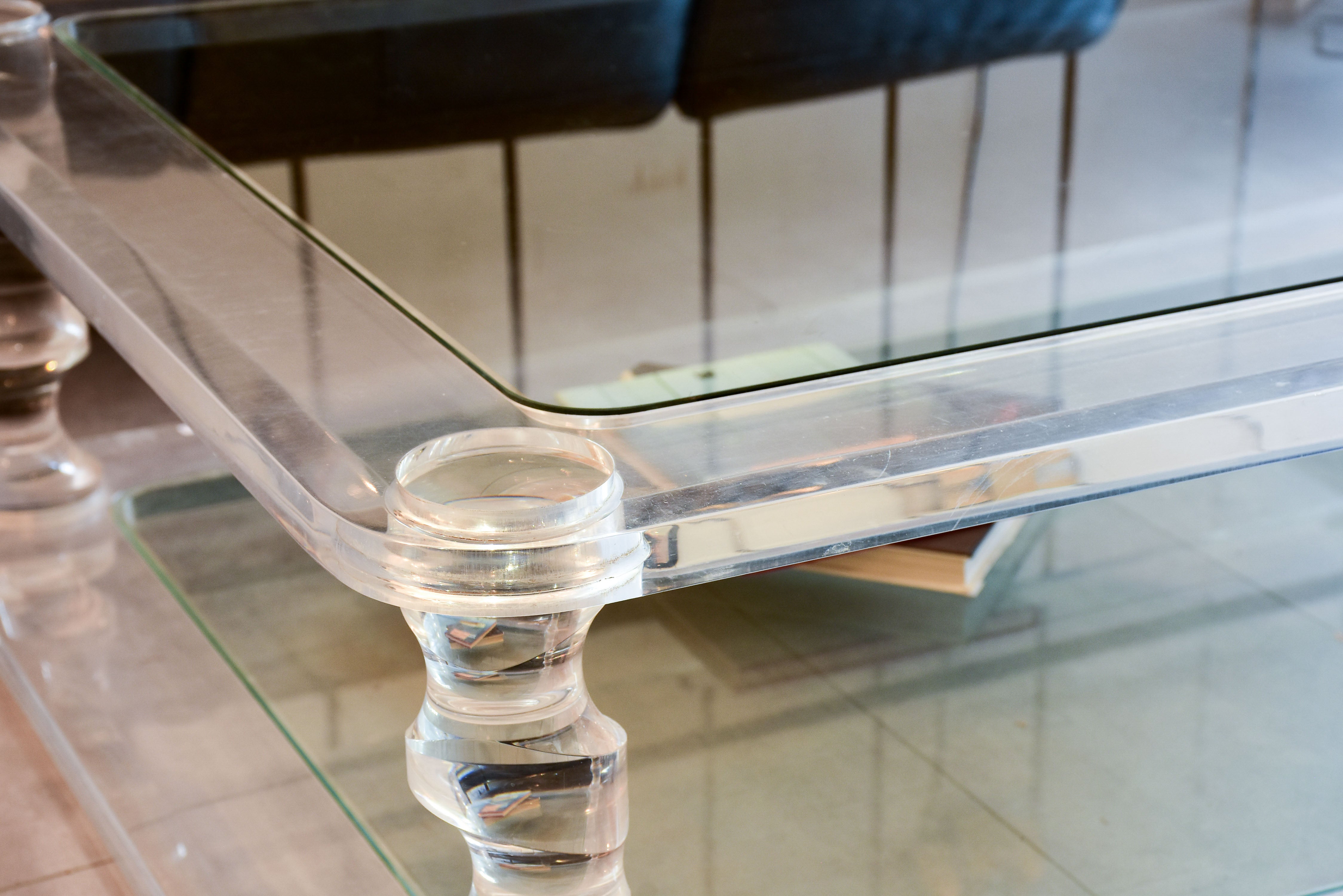 Perspex side tables and coffee table - Romeo Claude Dalle