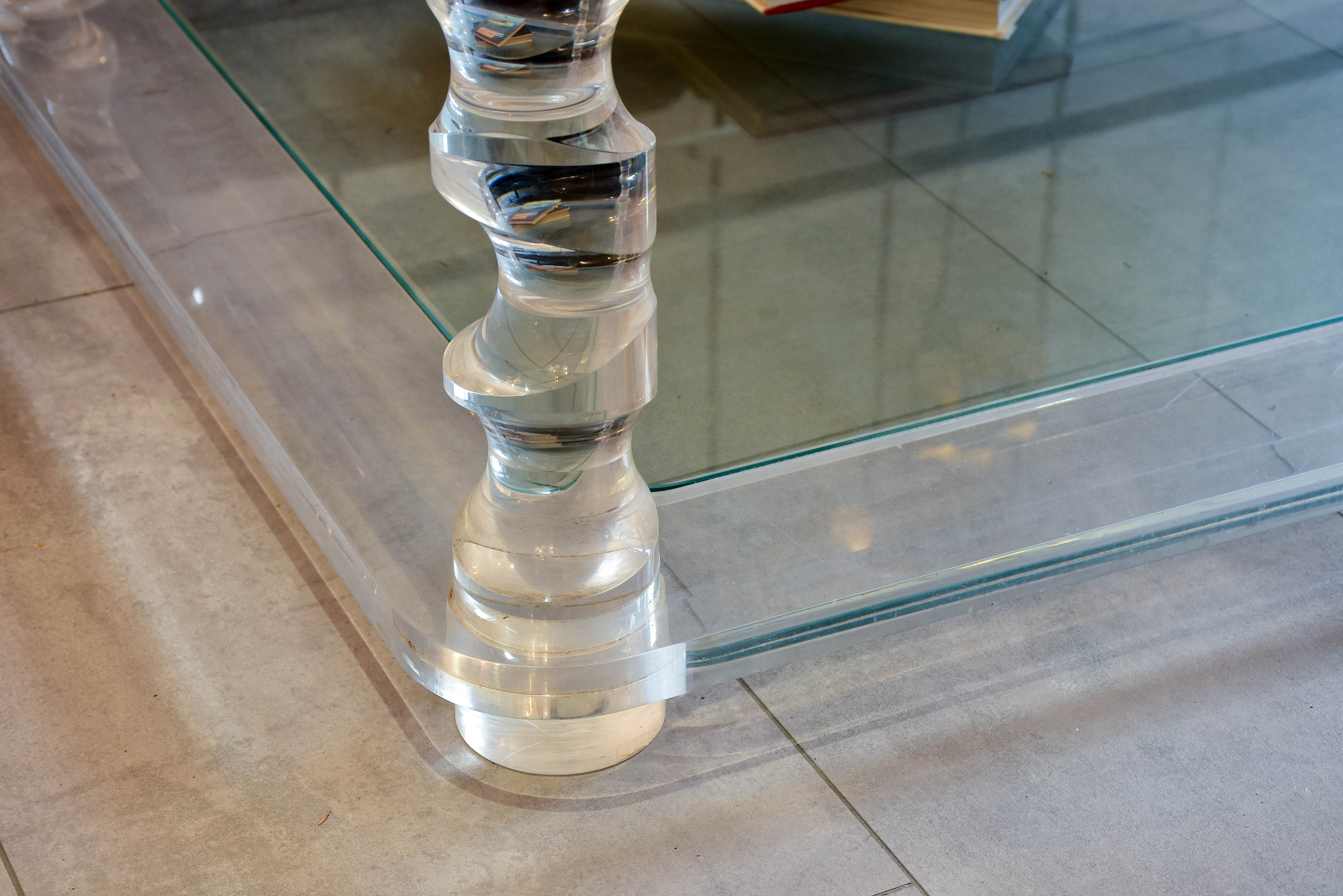 Perspex side tables and coffee table - Romeo Claude Dalle