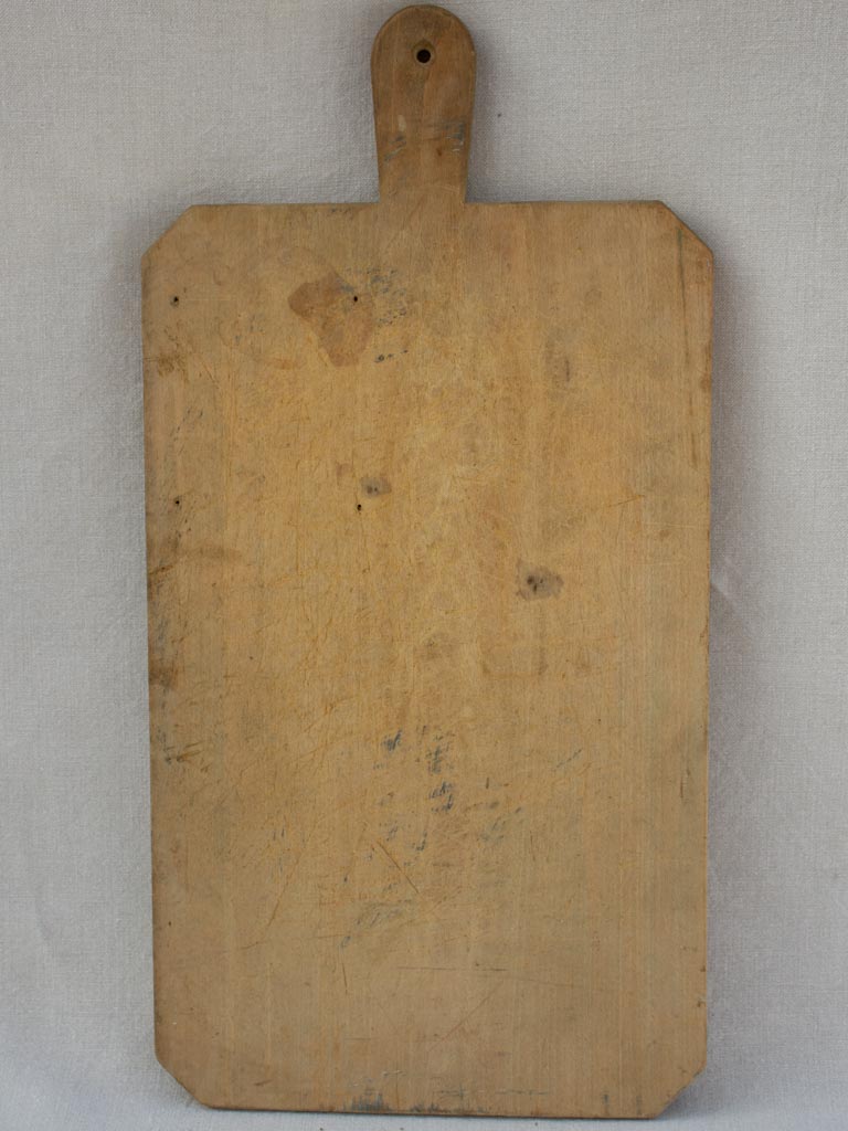 Very large antique French cutting board - beech wood 25½" x 13"