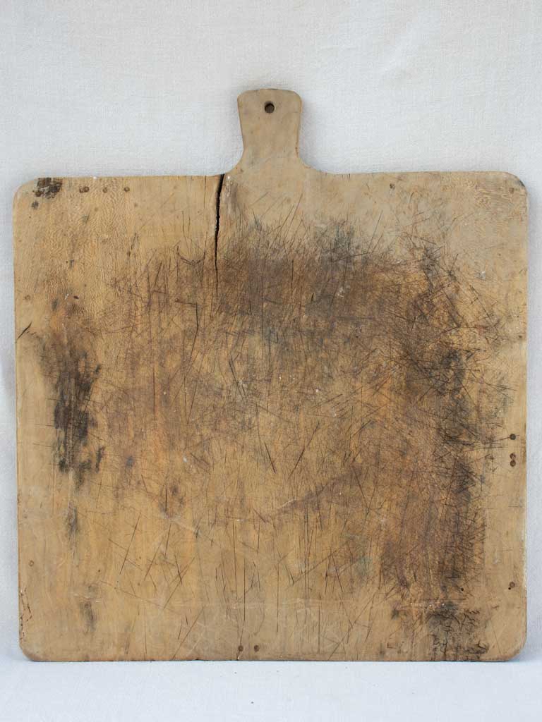 Very broad antique French cutting board 23¼" x 26½"