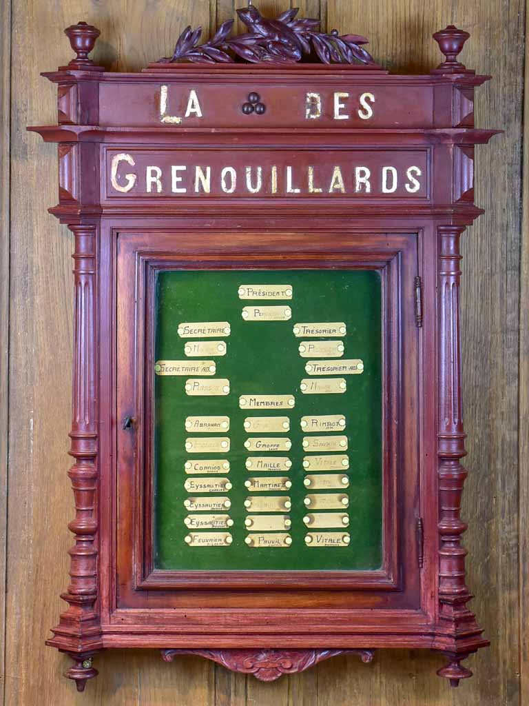 19th Century bistro Boule club display case