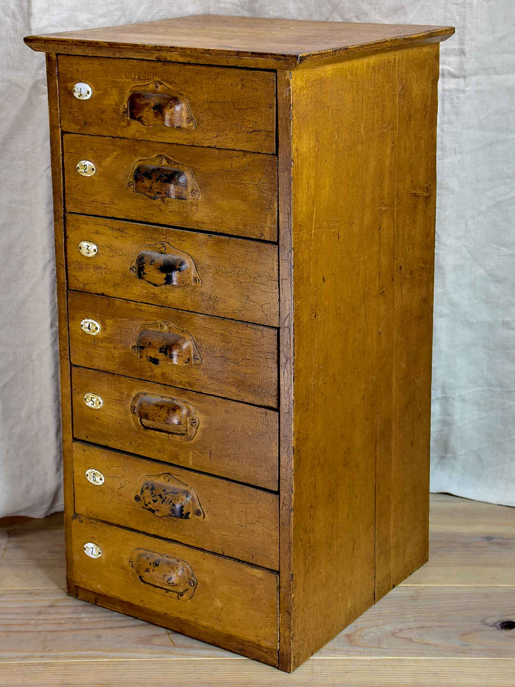 Antique French atelier drawers