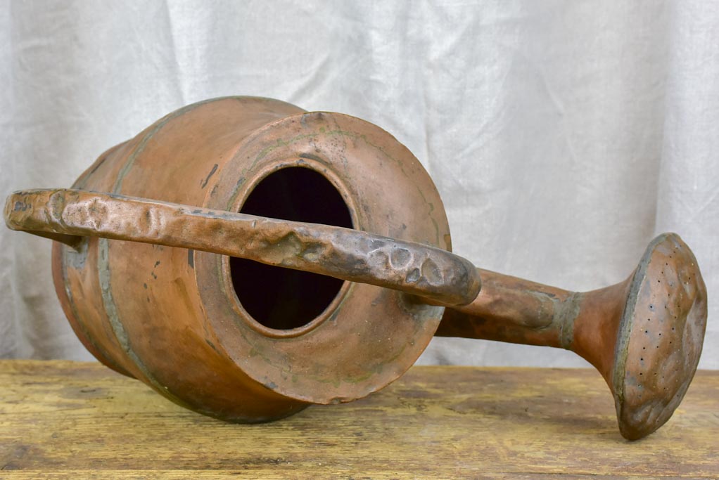 Rustic antique French copper watering can - 18th Century