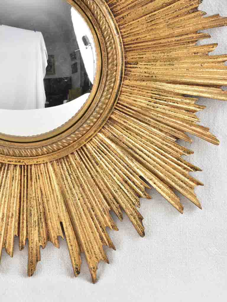 Vintage French sunburst mirror 22¾"