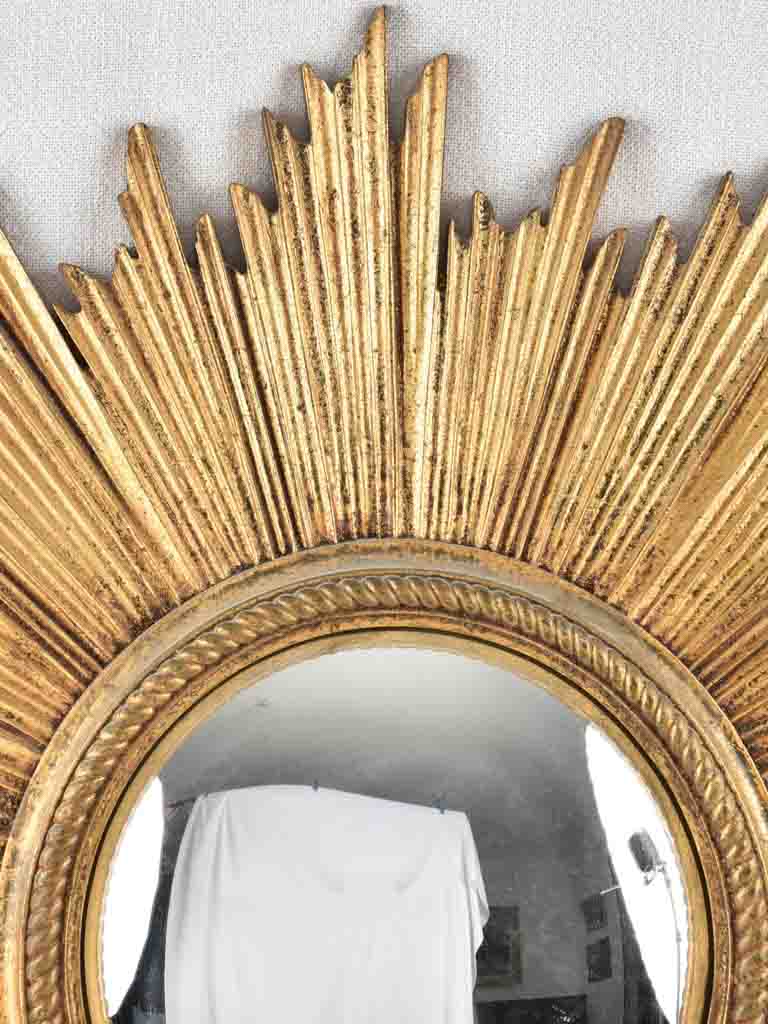 Vintage French sunburst mirror 22¾"