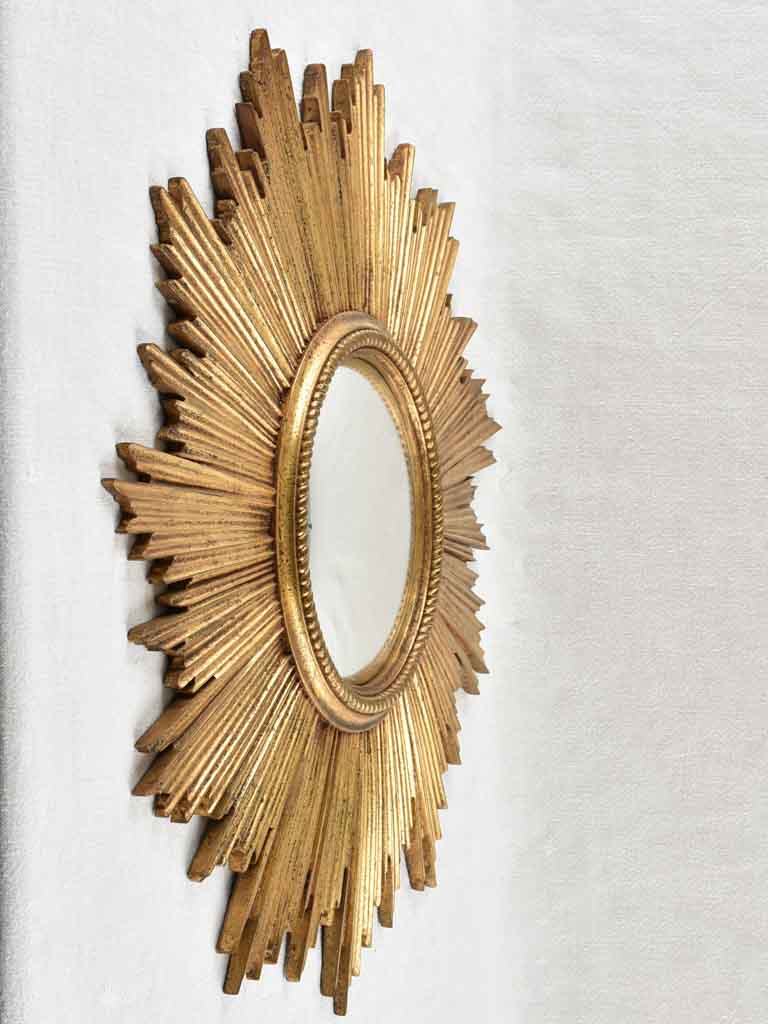 Vintage French sunburst mirror 22¾"