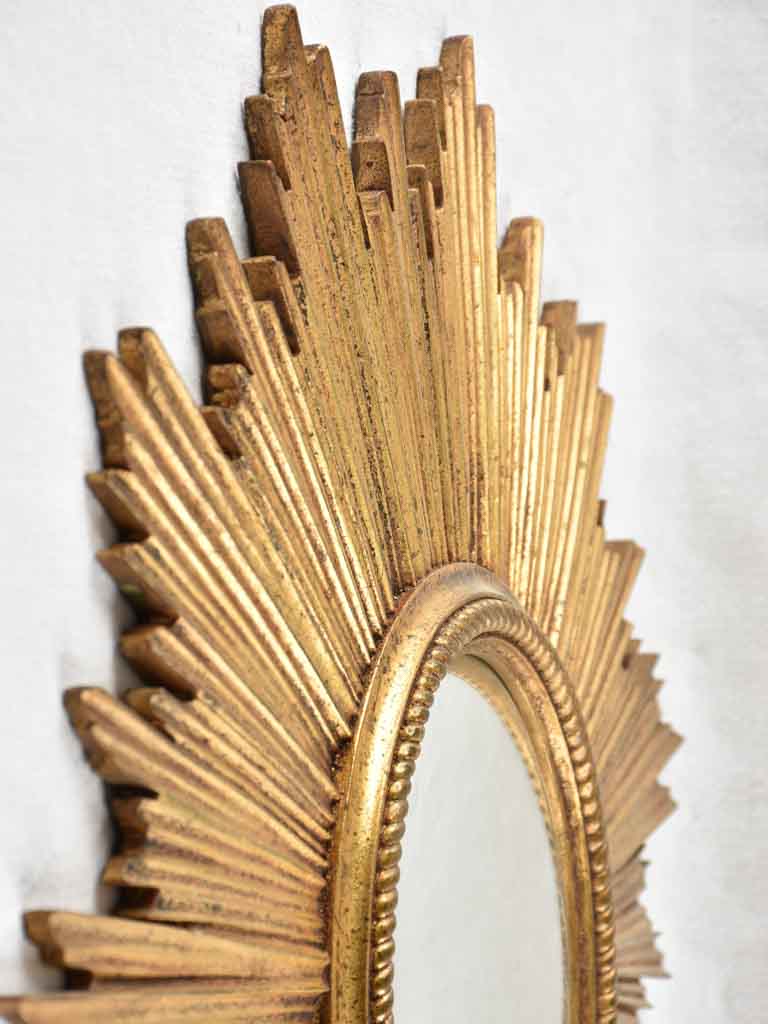 Vintage French sunburst mirror 22¾"