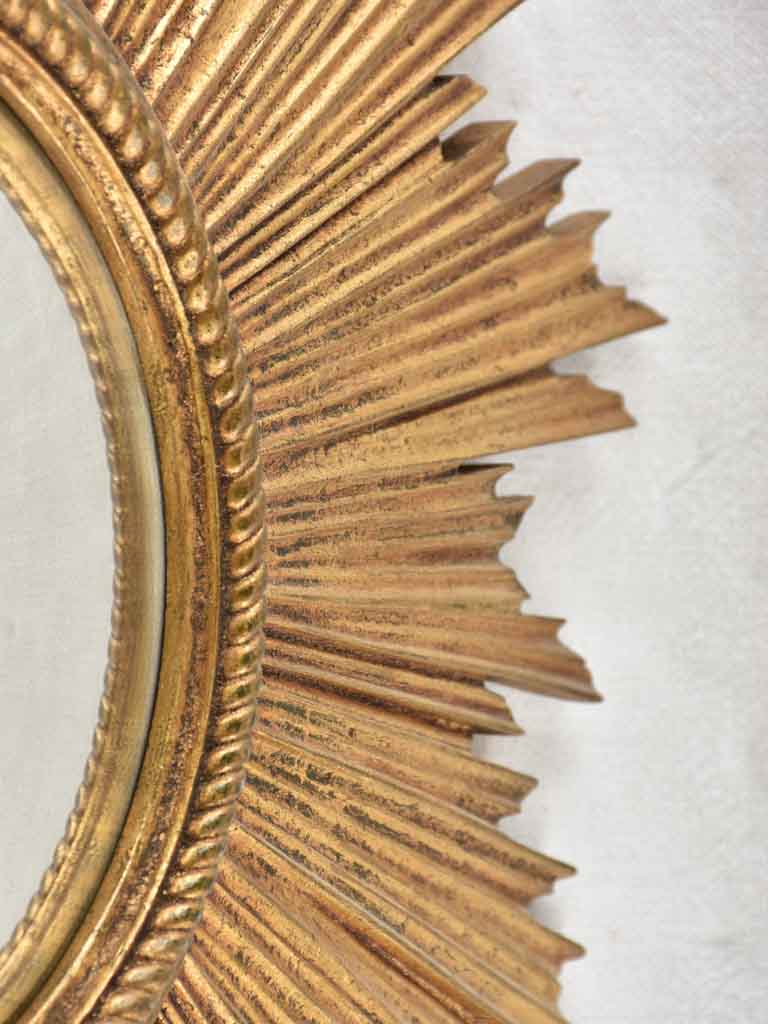 Vintage French sunburst mirror 22¾"