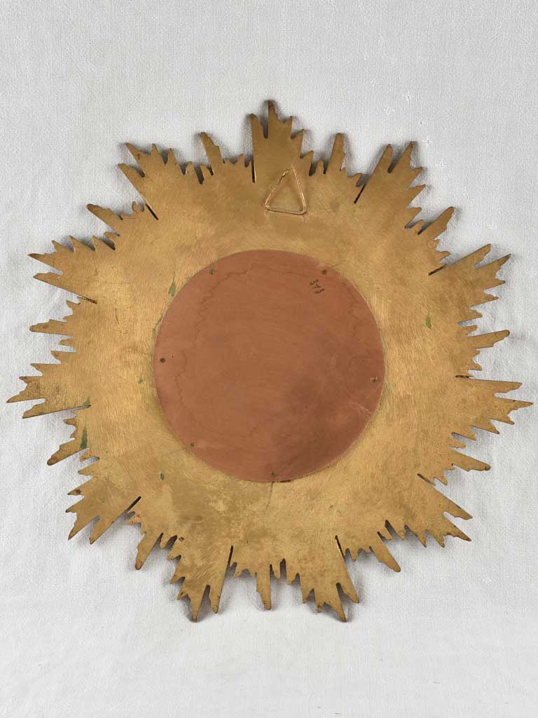 Vintage French sunburst mirror 22¾"