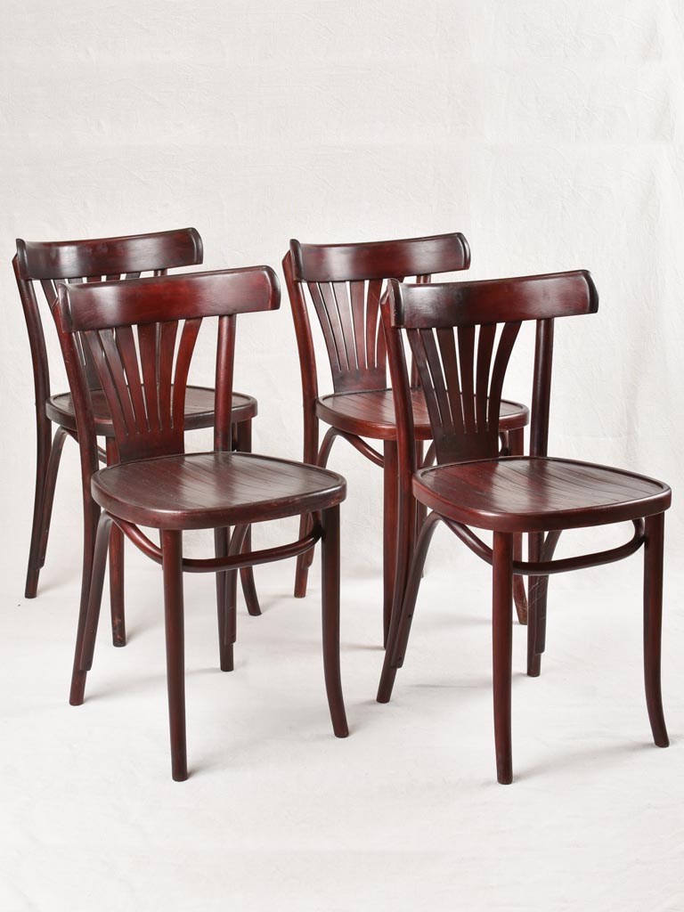 4 French bentwood bistro chairs 1930s