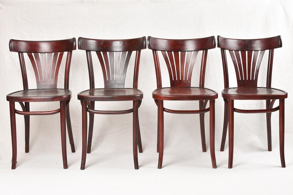 4 French bentwood bistro chairs 1930s