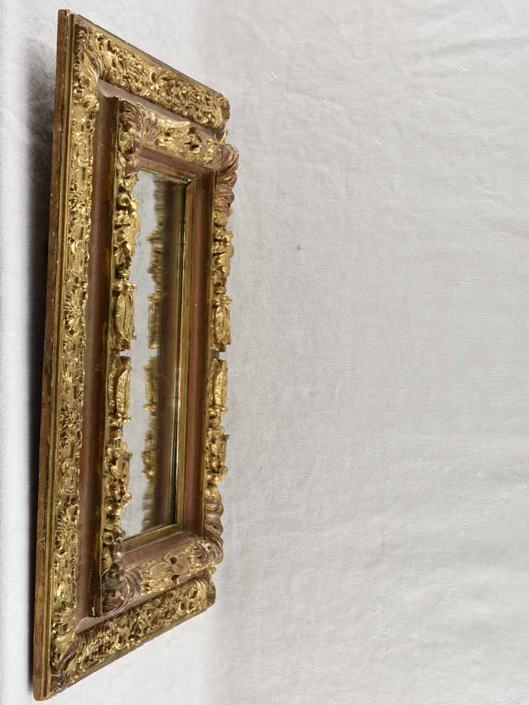 Exquisite Gold Gesso Mirror Antique