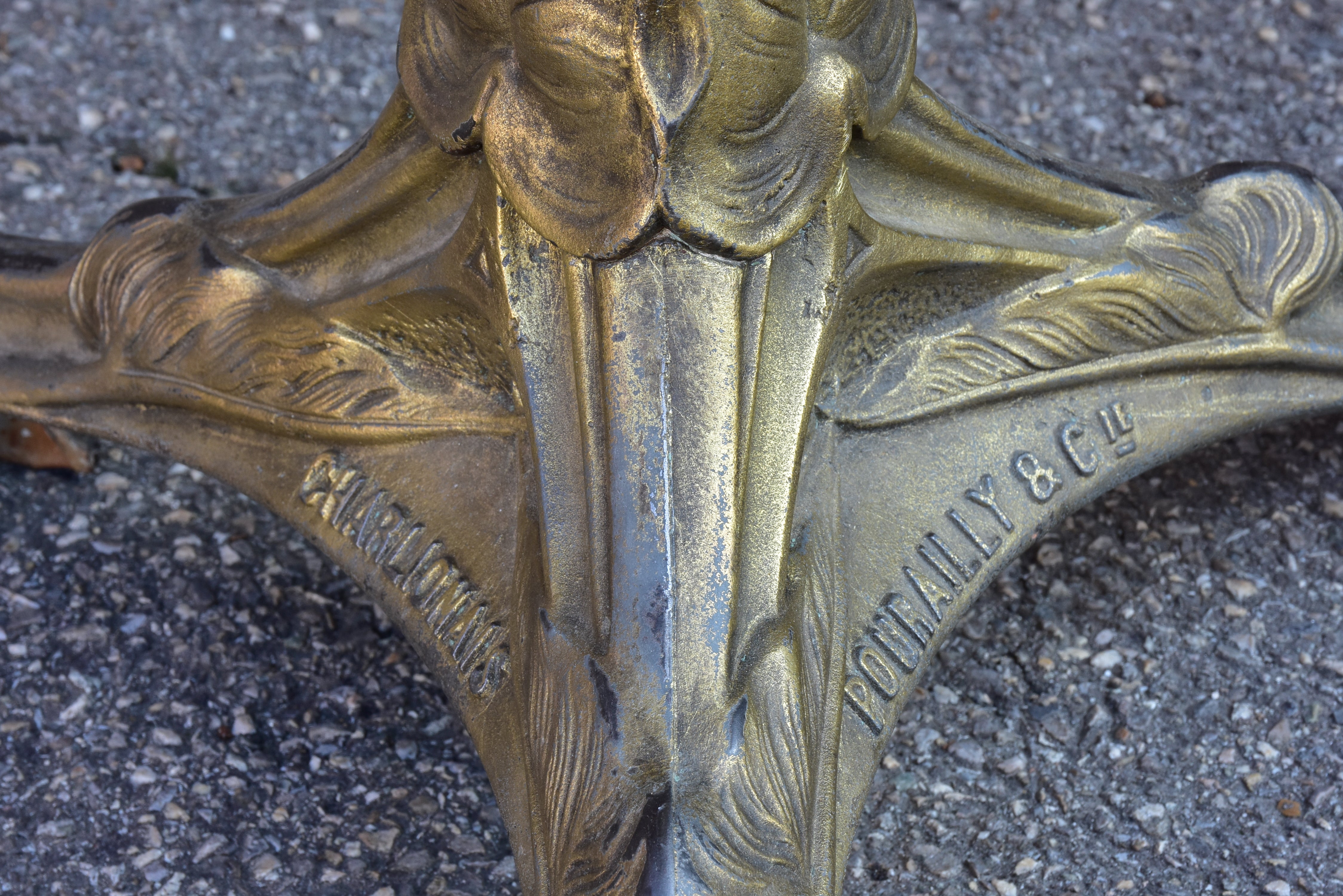 Art Nouveau French round bistro table