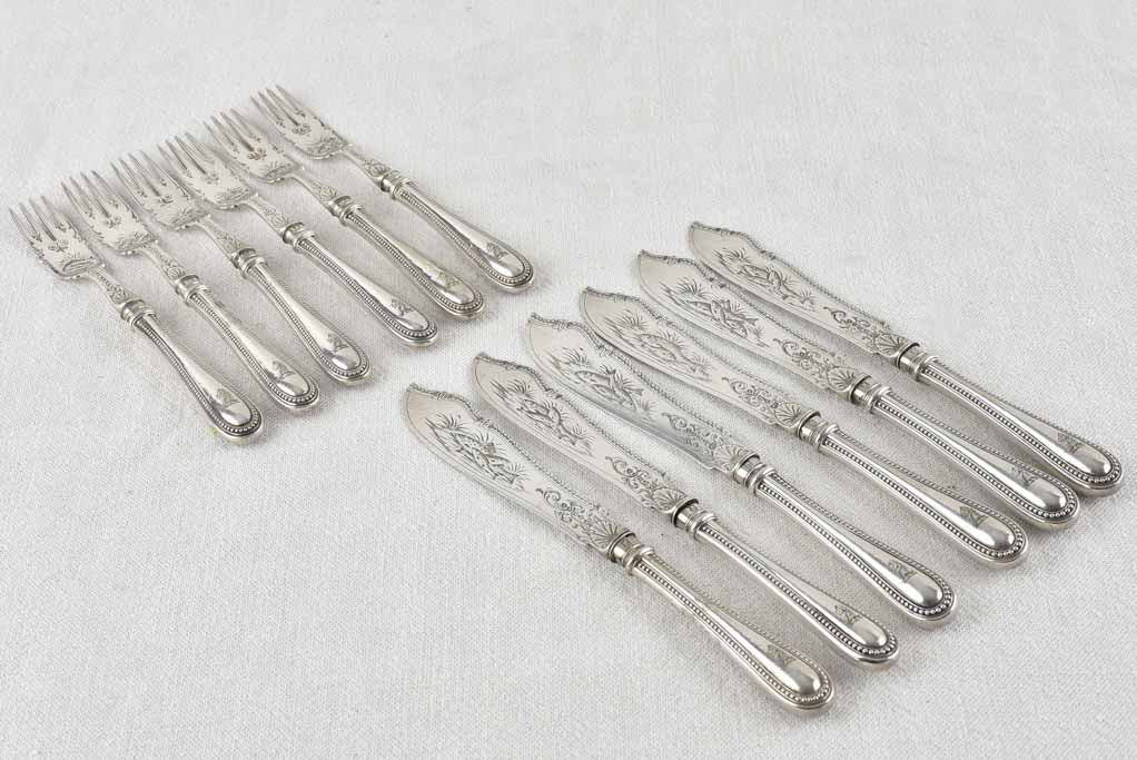 Quality silverplate fish course cutlery