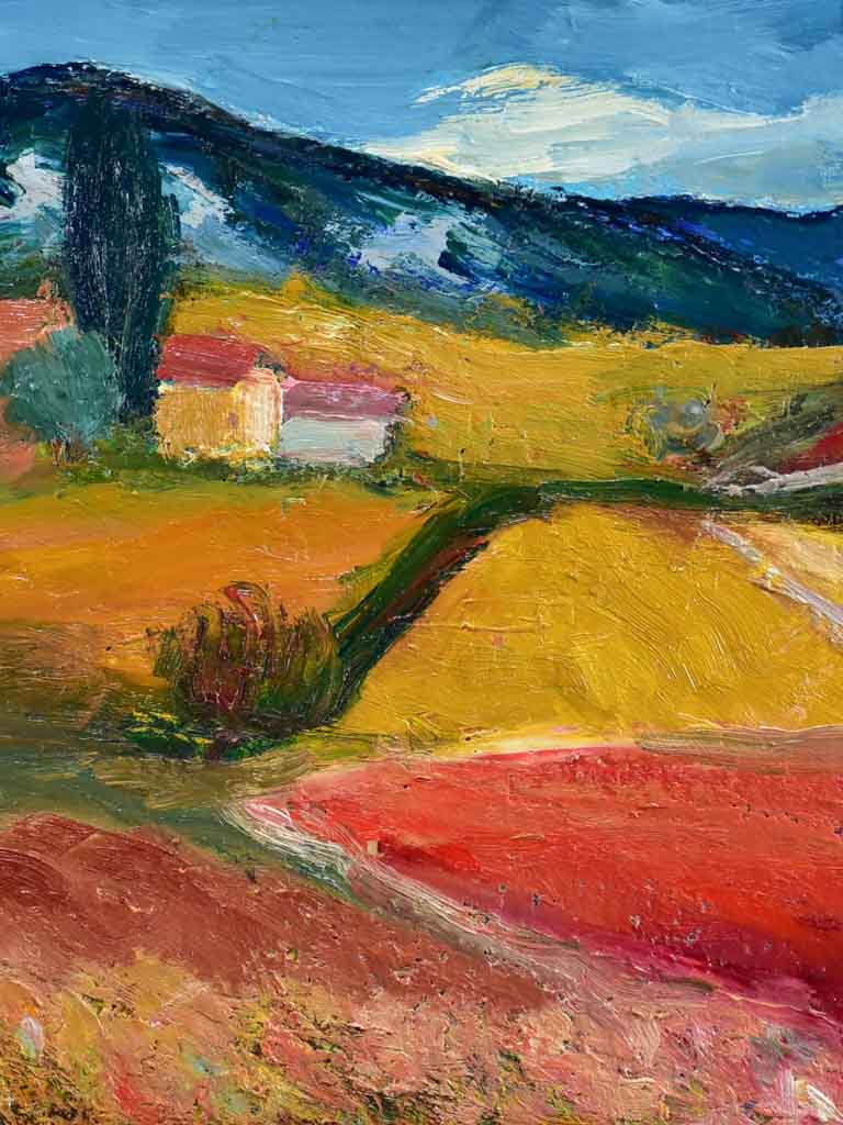 20th Century oil on canvas - Provence landscape - Anna Costa 23¼" x 29¼"