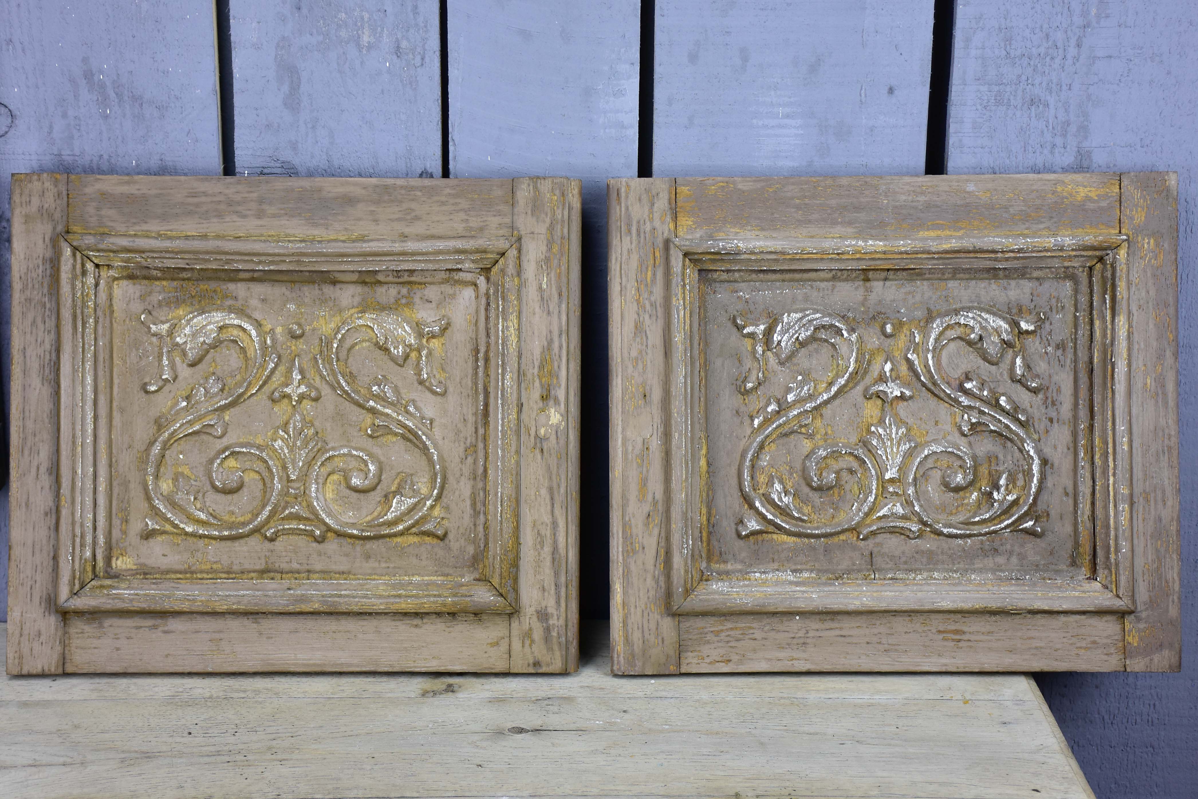 Pair of carved wall panels