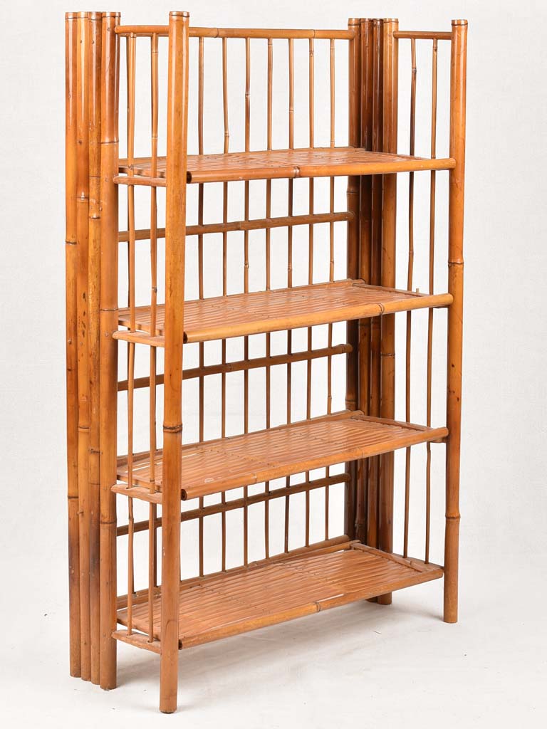 Rustic Compact Bamboo Shelving