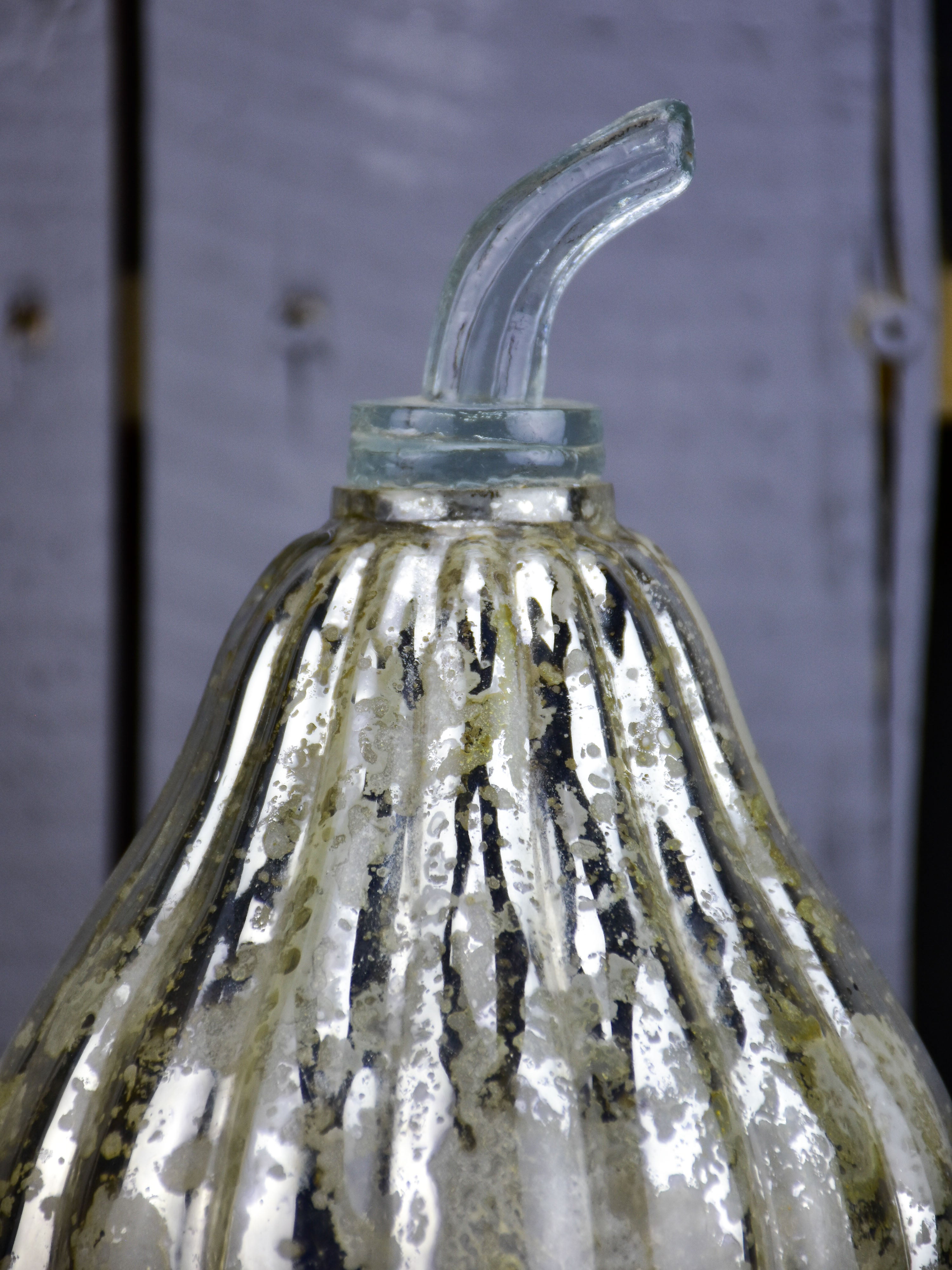 19th century mercury glass pear ornament