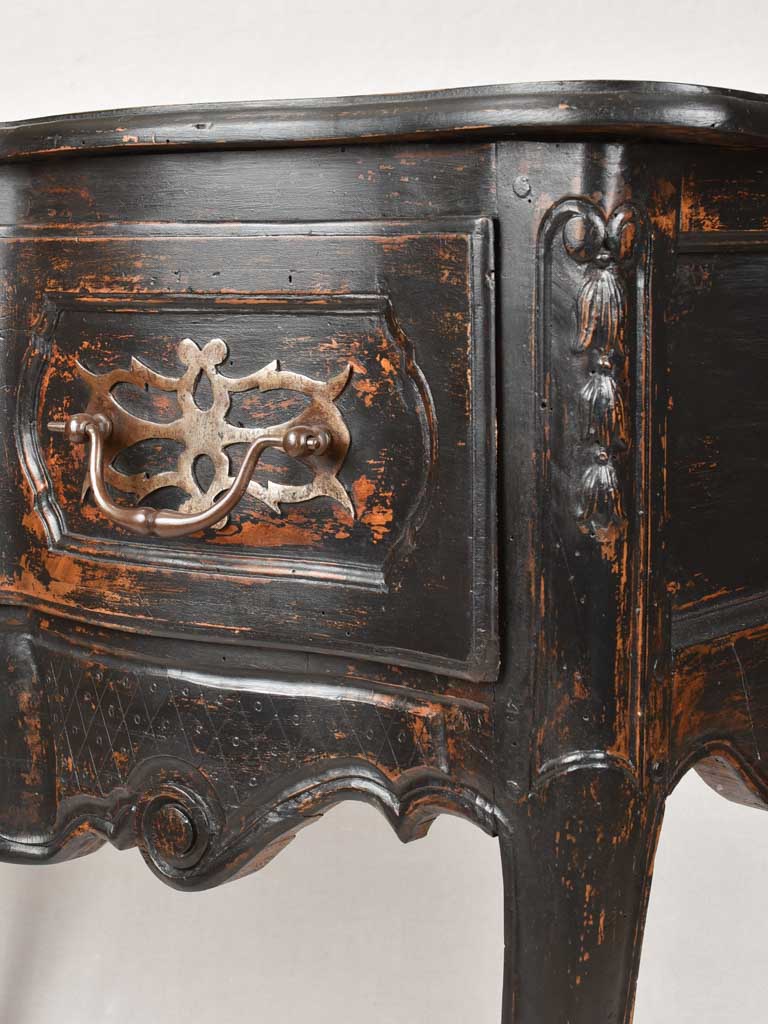 Ornate Original Hardware on Walnut Commode