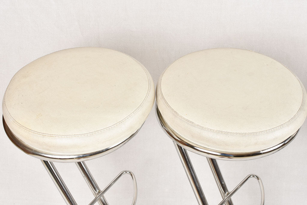 Stately 80s chrome bar stools