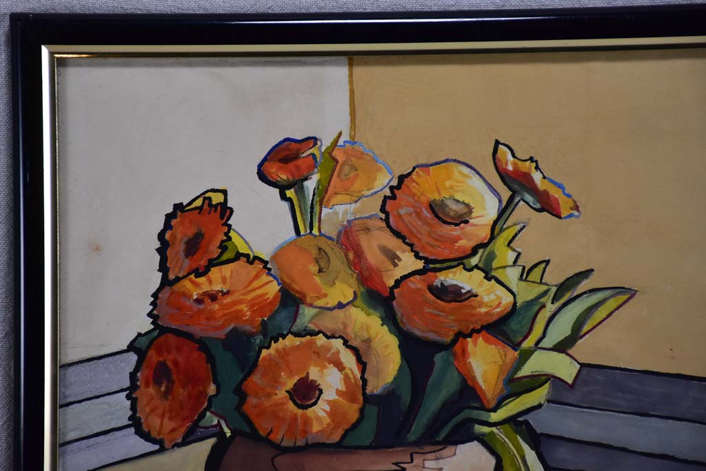 Gouache still life - Laure Alexandre Phlip (1910-1999) 19" x 19"