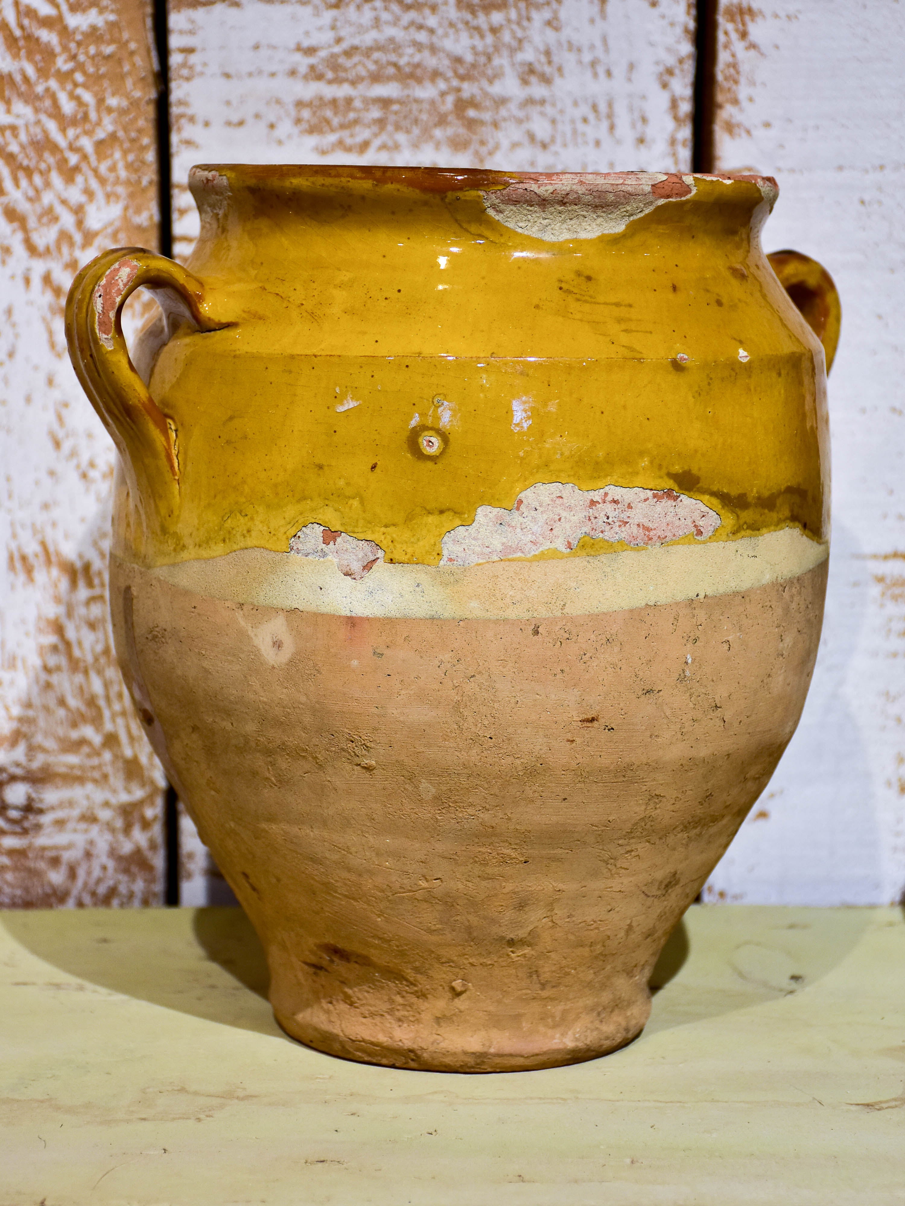 French confit pot with orange glaze