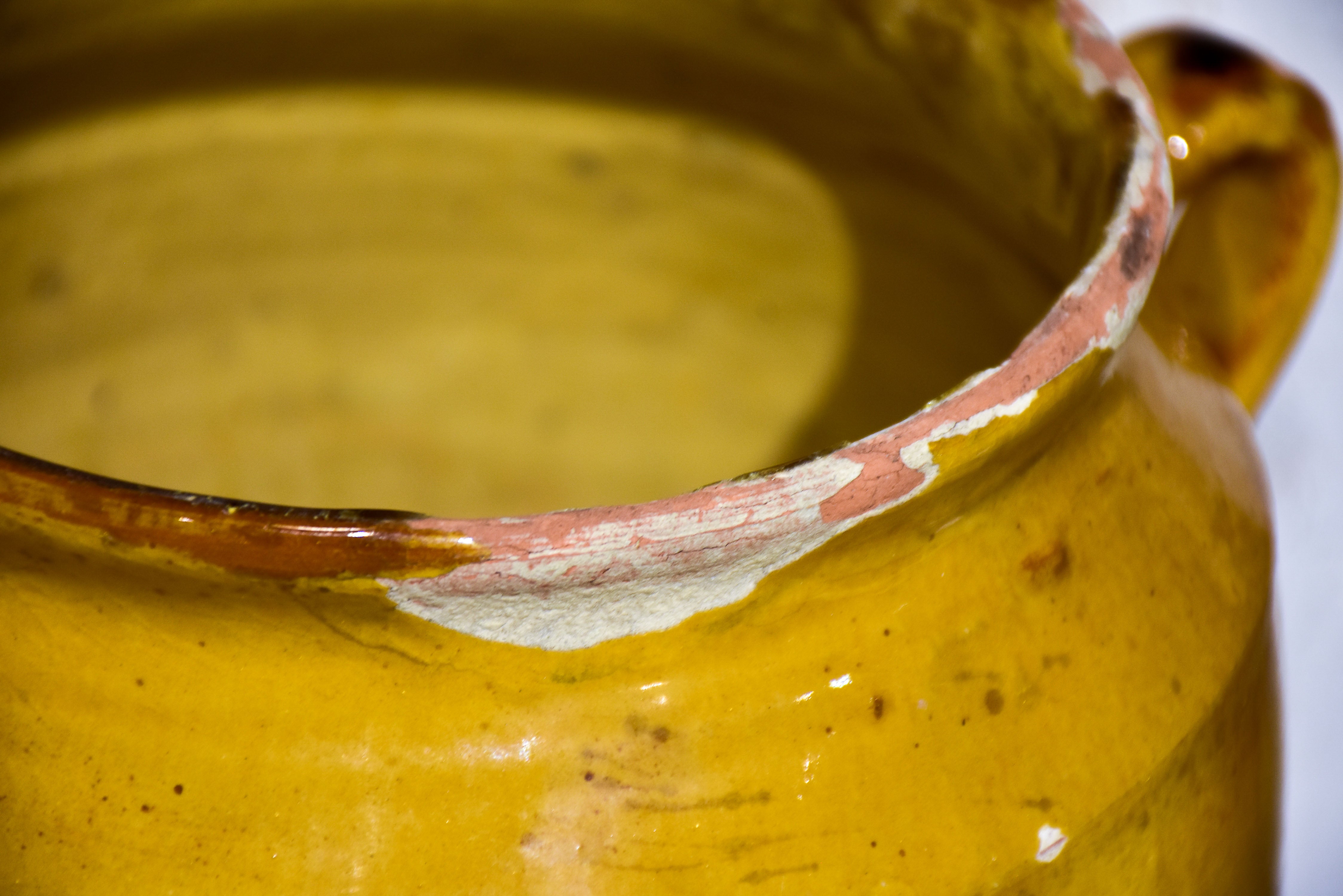 French confit pot with orange glaze