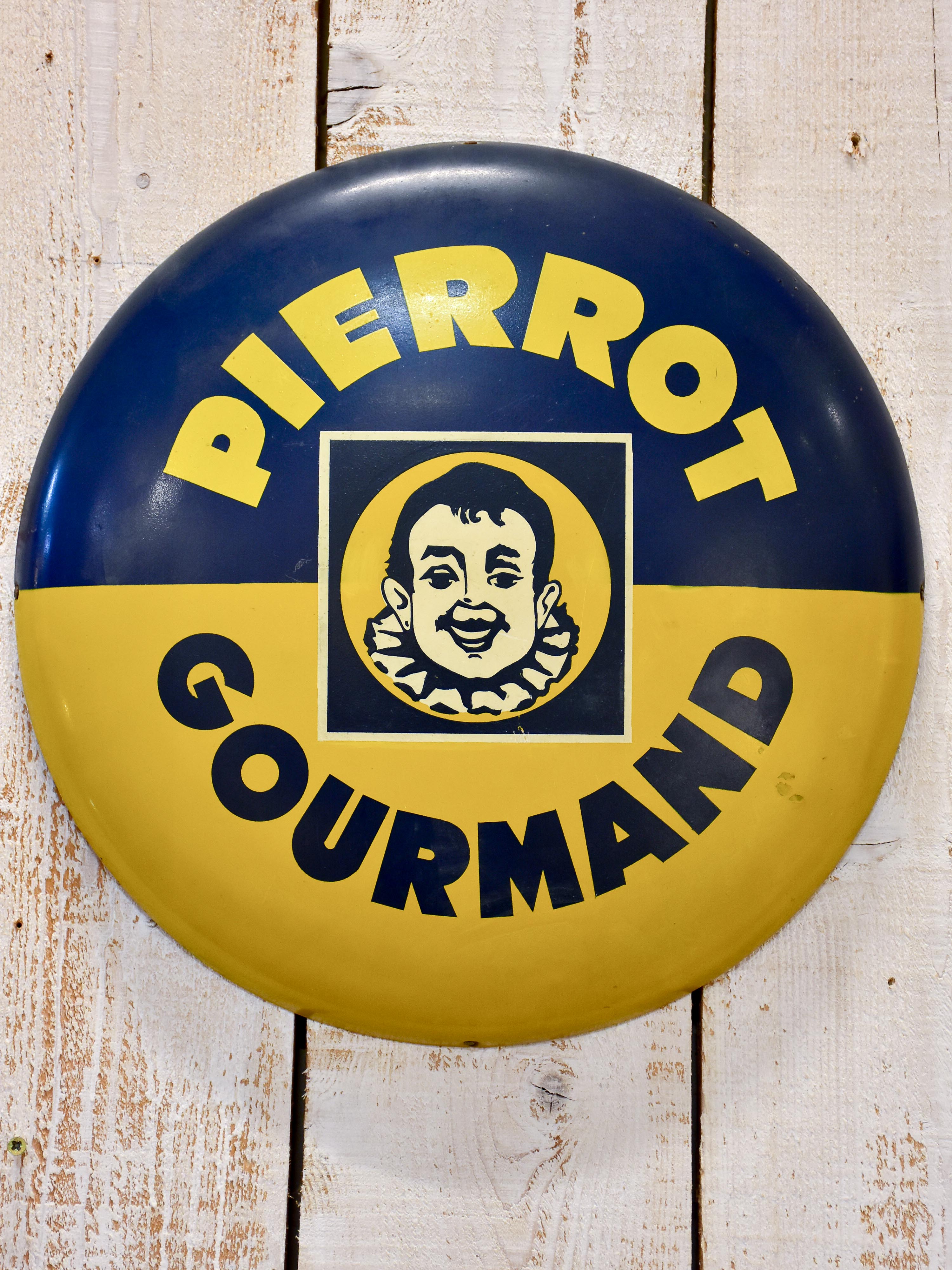 Vintage French Pierrot Gourmand sign