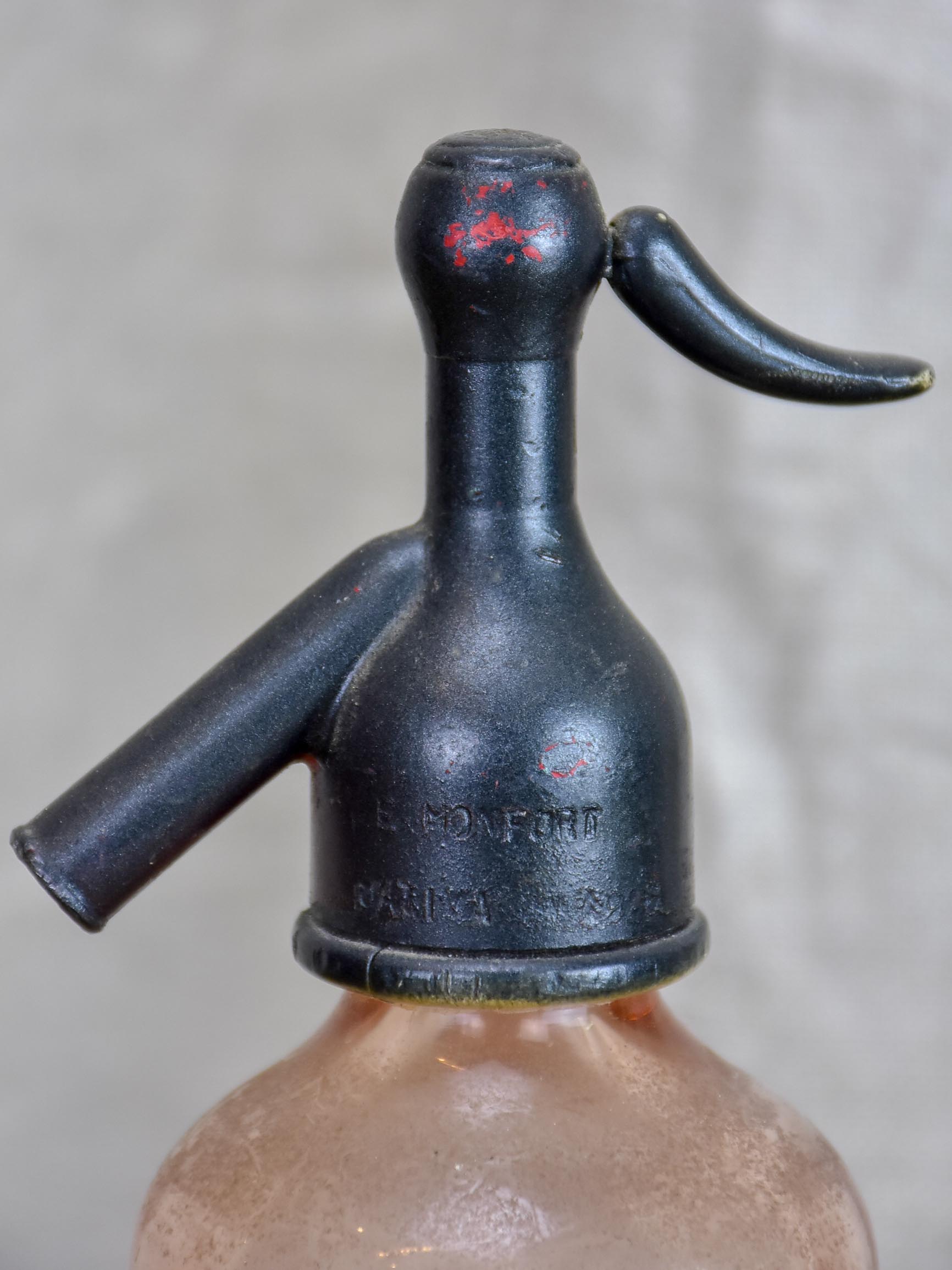 Antique French half-size Seltzer bottle