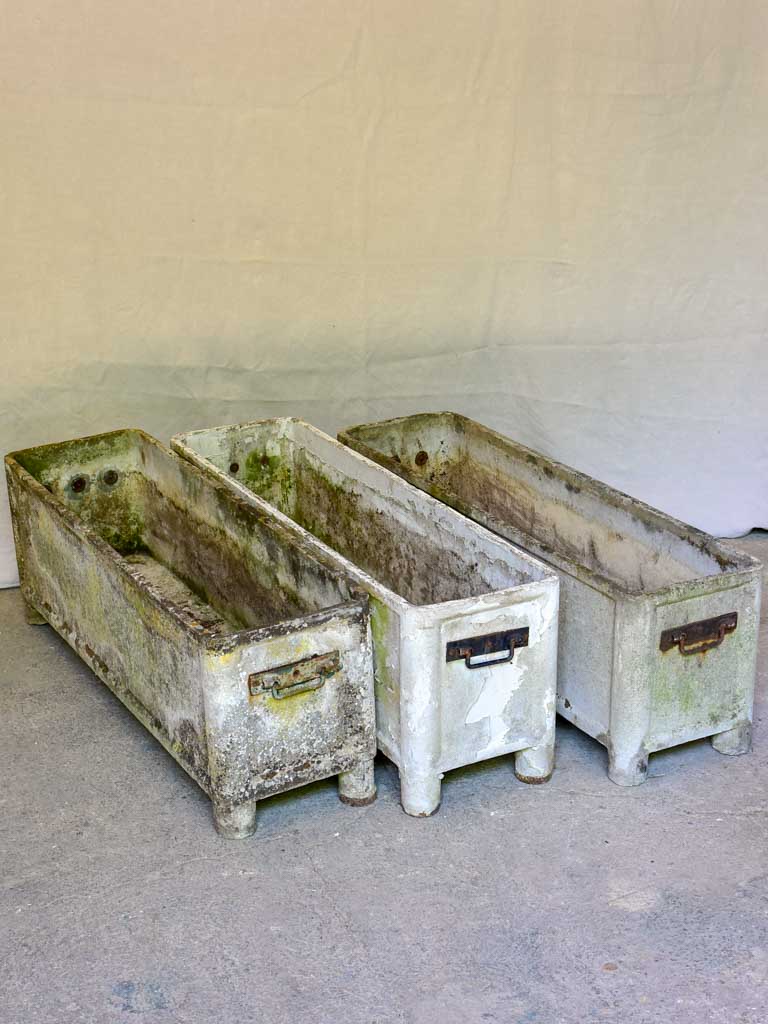 TWO large rectangular garden planters - Chanal