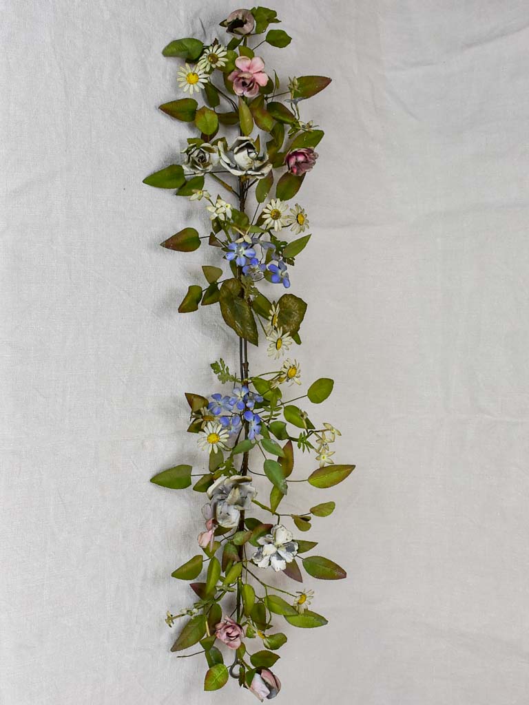 19th Century Napoleon III tole leaves and flowers - wall sculpture