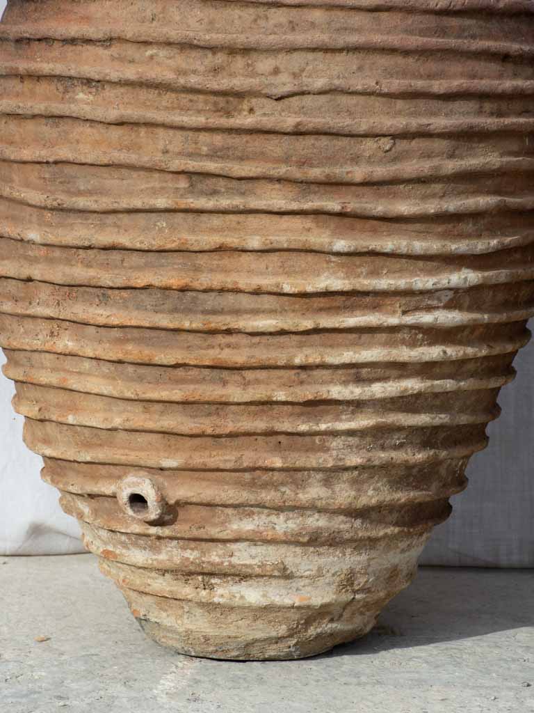 Two very large nineteenth century ribbed pots - Mediterranean 41"