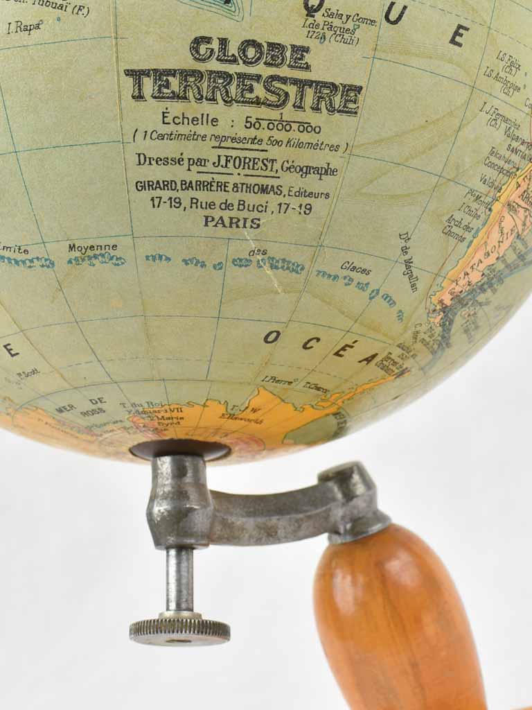 Vintage French world globe (J. Leporati) - 17"