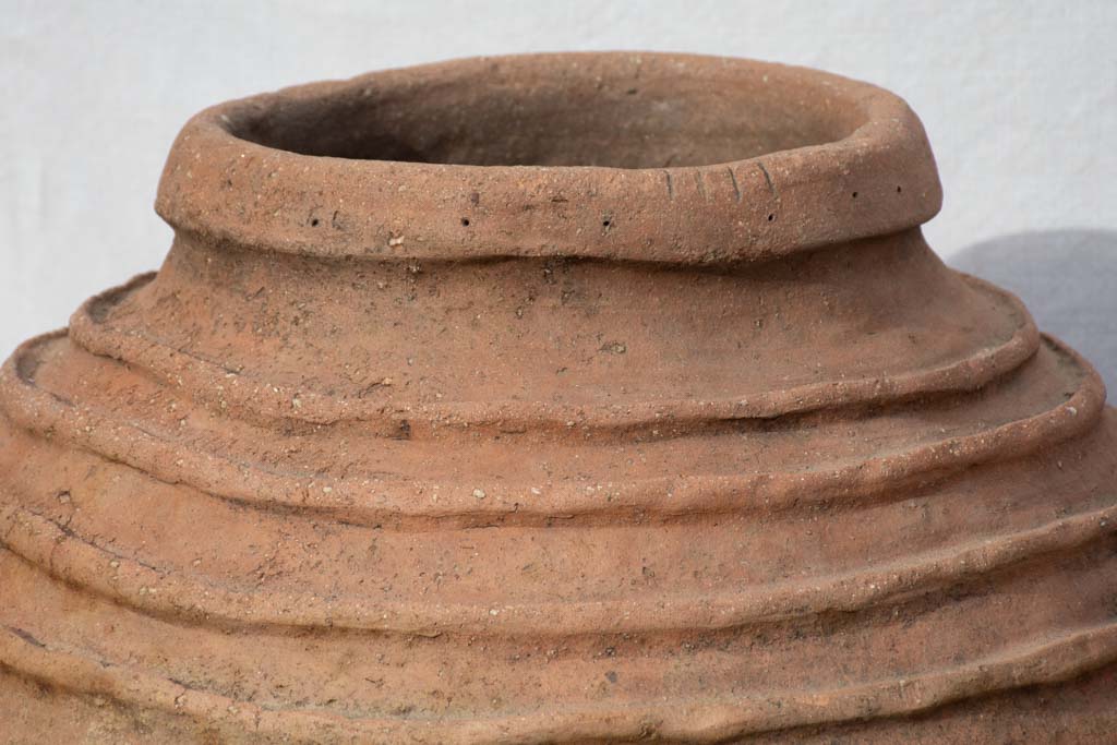 Two very large nineteenth century ribbed pots - Mediterranean 41"