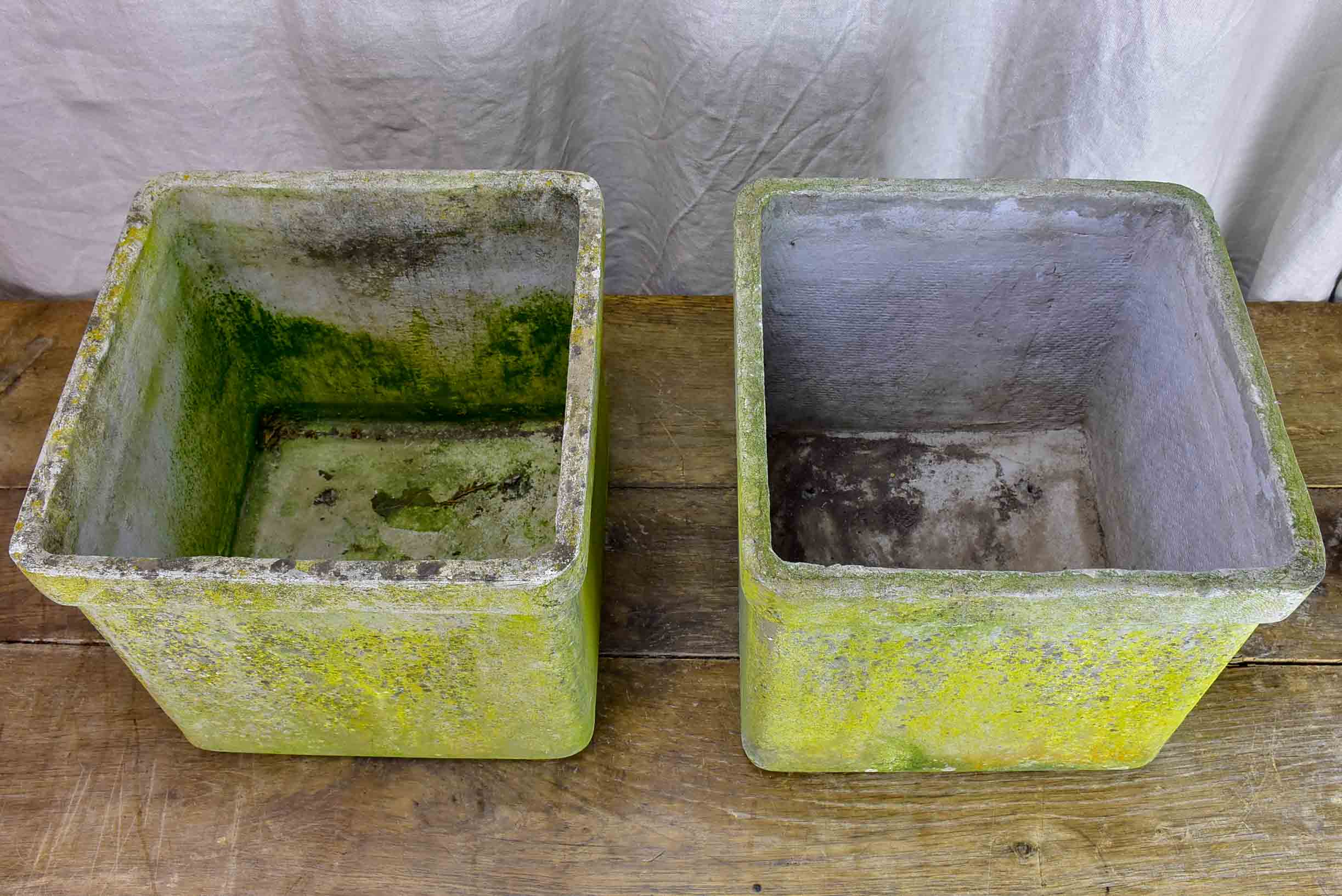 Pair of square Willy Guhl garden planters