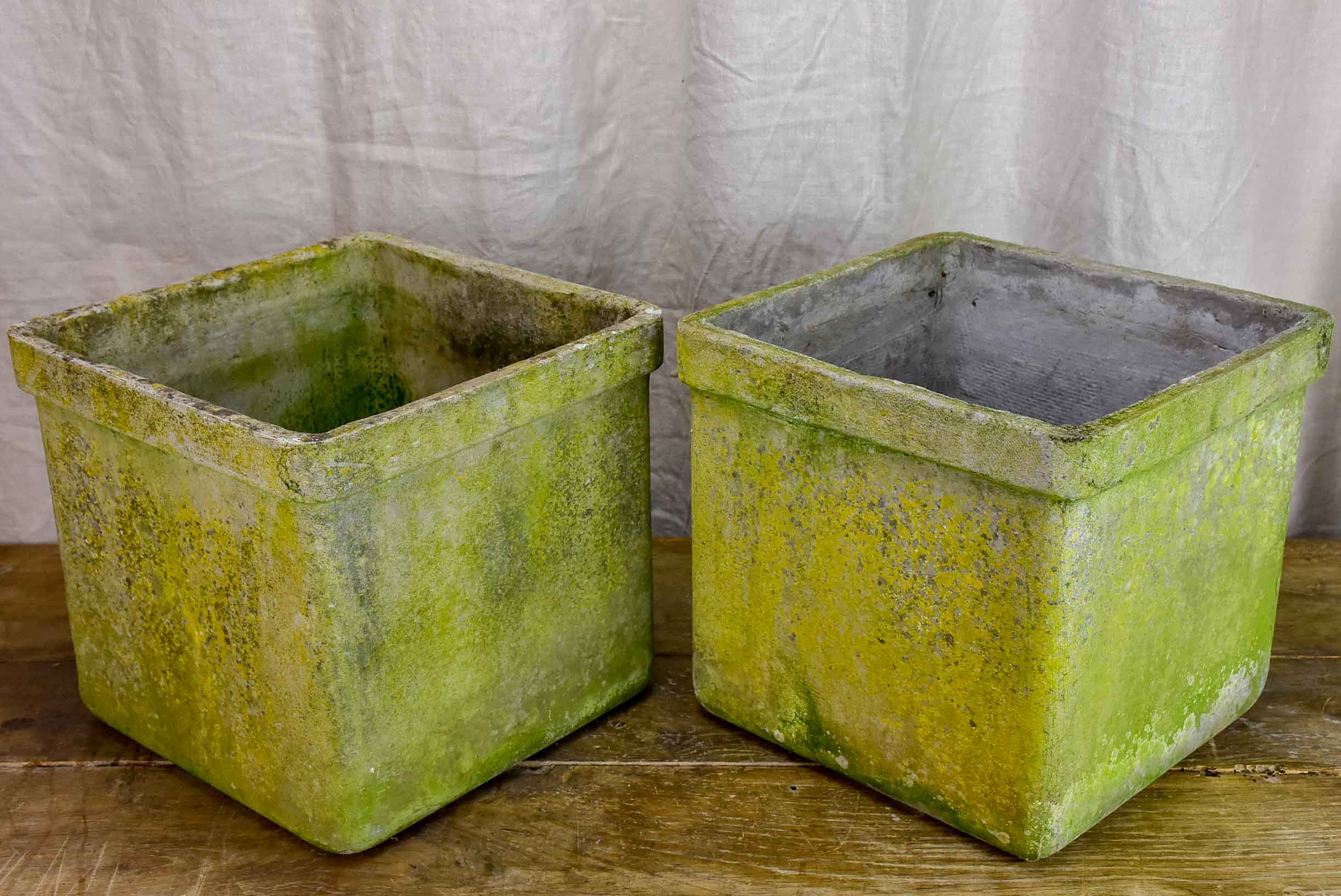 Pair of square Willy Guhl garden planters