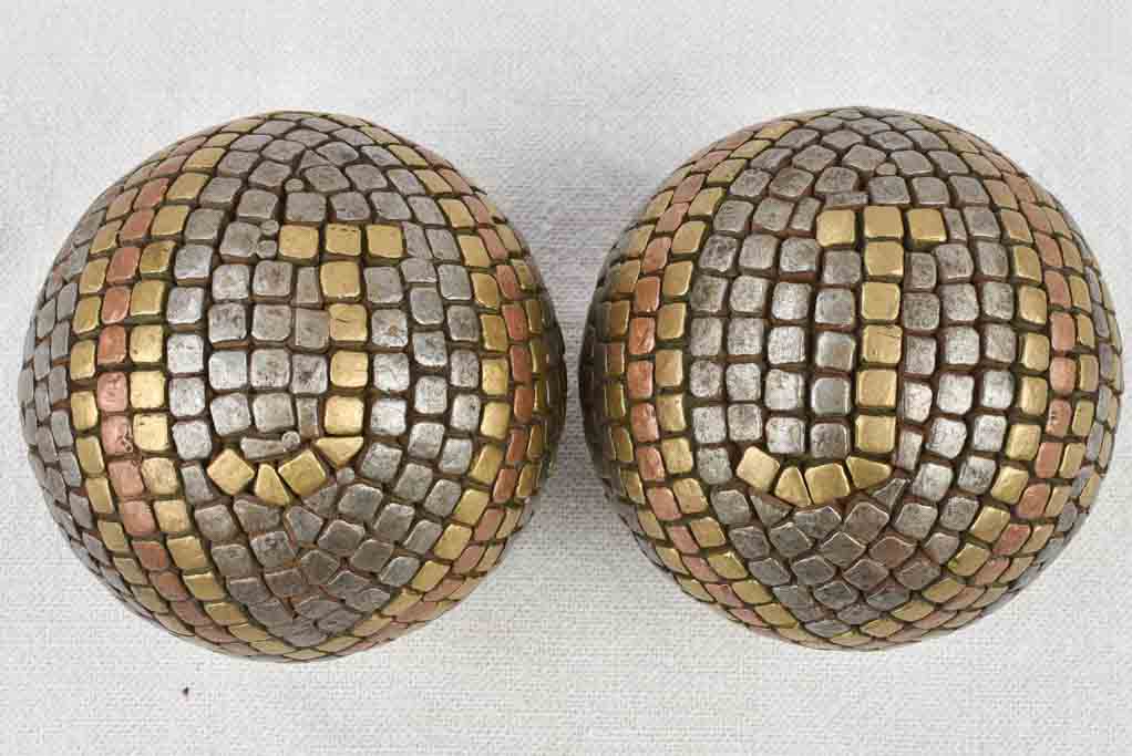 3 pairs of 19th century French petanque balls - 4"