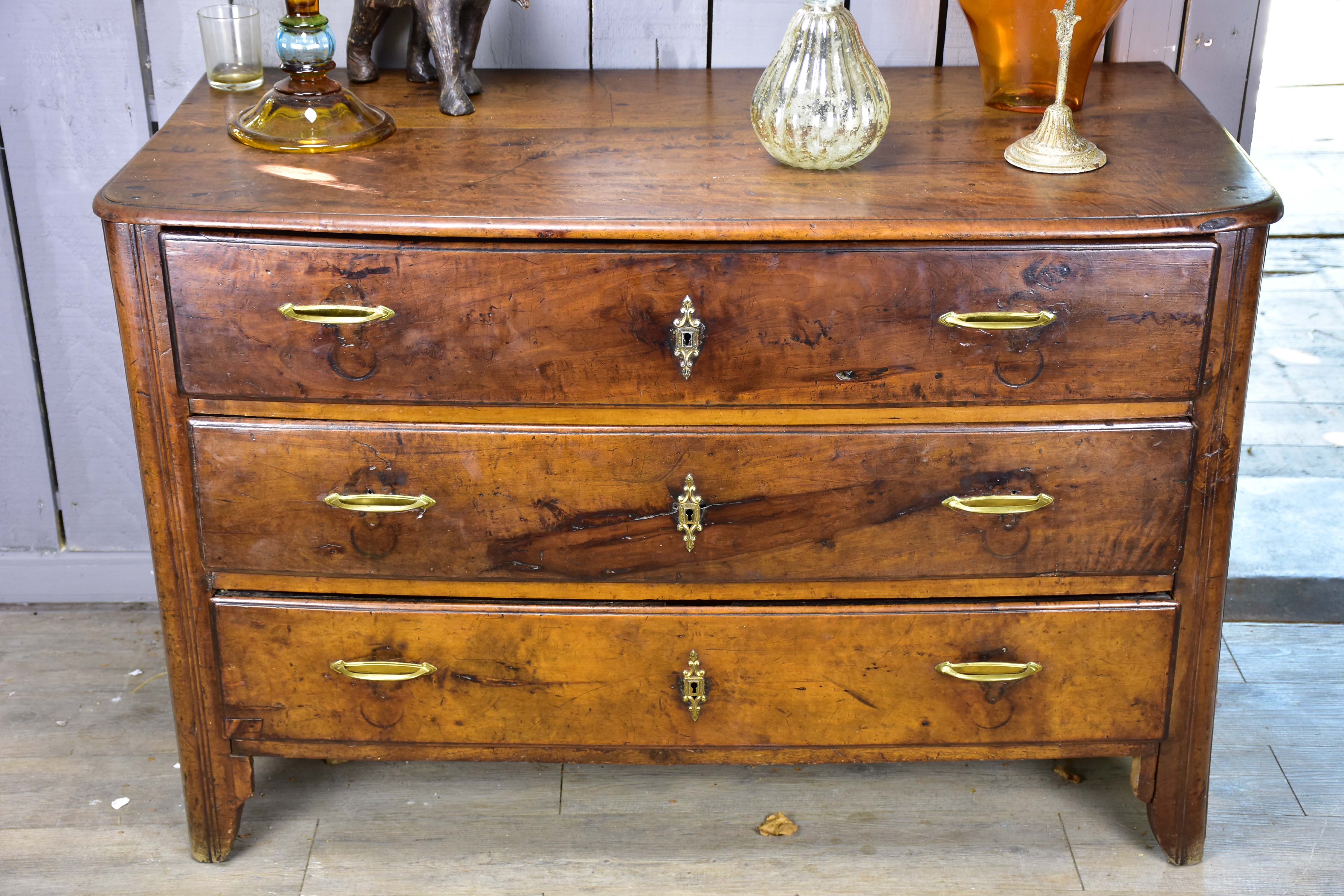 Three-drawer 19th century commode